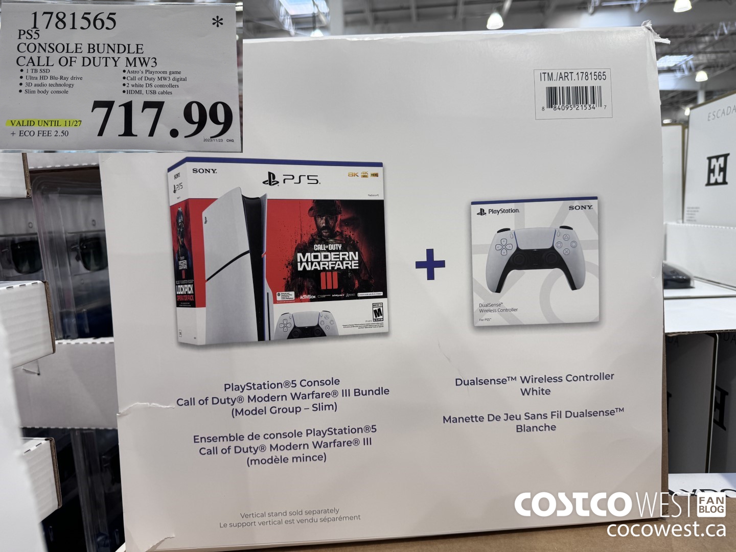 1781565 PS5 CONSOLE BUNDLE CALL OF DUTY MW3 (EXPIRES ON 2023-11-27) $717.99