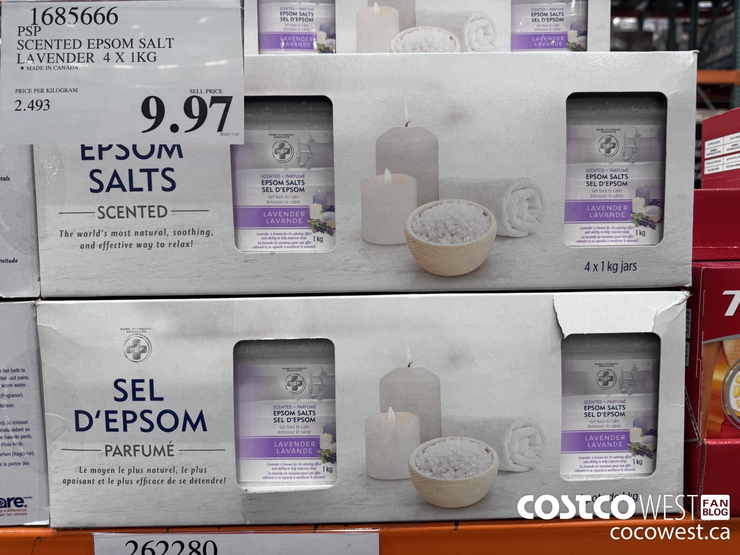 1685666 PSP SCENTED EPSON SALT LAVENDER 4 X 1KG $9.97