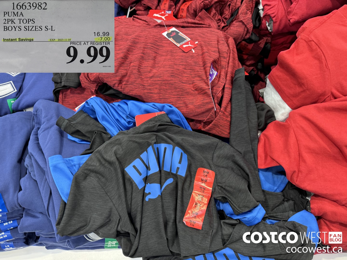 1663982 PUMA 2PK TOPS BOYS SIZES S-L ($7.00 INSTANT SAVINGS EXPIRES ON 2023-11-05) $9.99