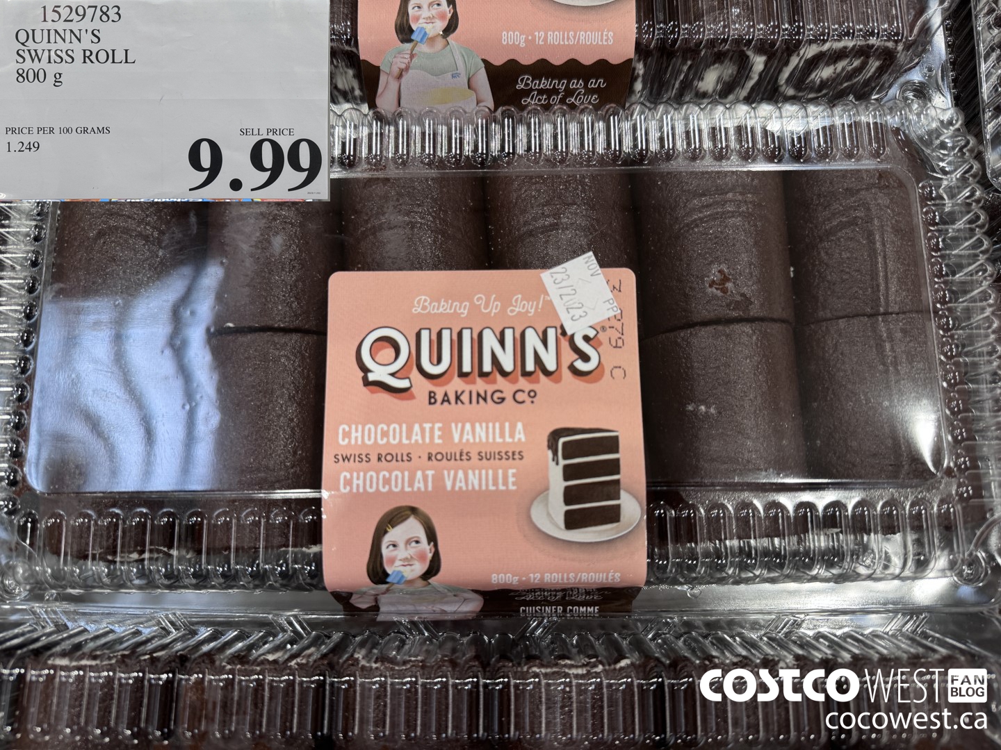 1529783 QUINN'S SWISS ROLL 800 G $9.99