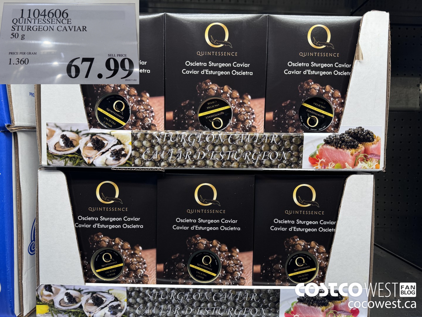 1104606 QUINTESSENCE STURGEON CAVIAR 50 G $67.99
