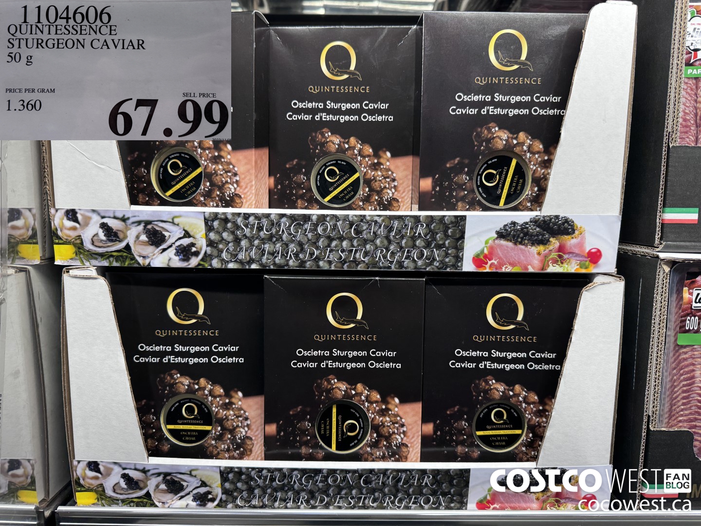 1104606 QUINTESSENCE STURGEON CAVIAR 50 G $67.99