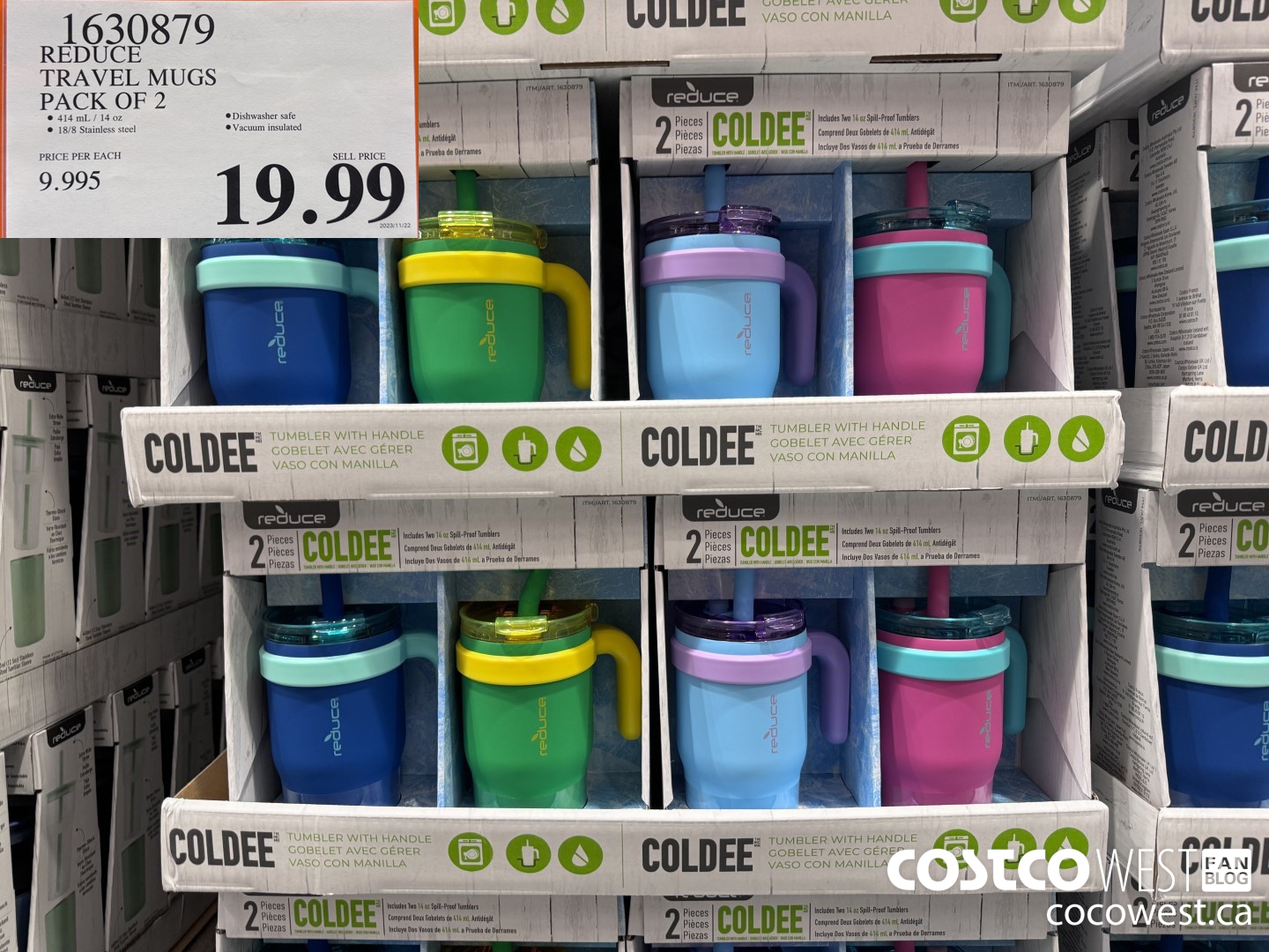 1630879 REDUCE TRAVEL MUGS PACK OF 2 $19.99