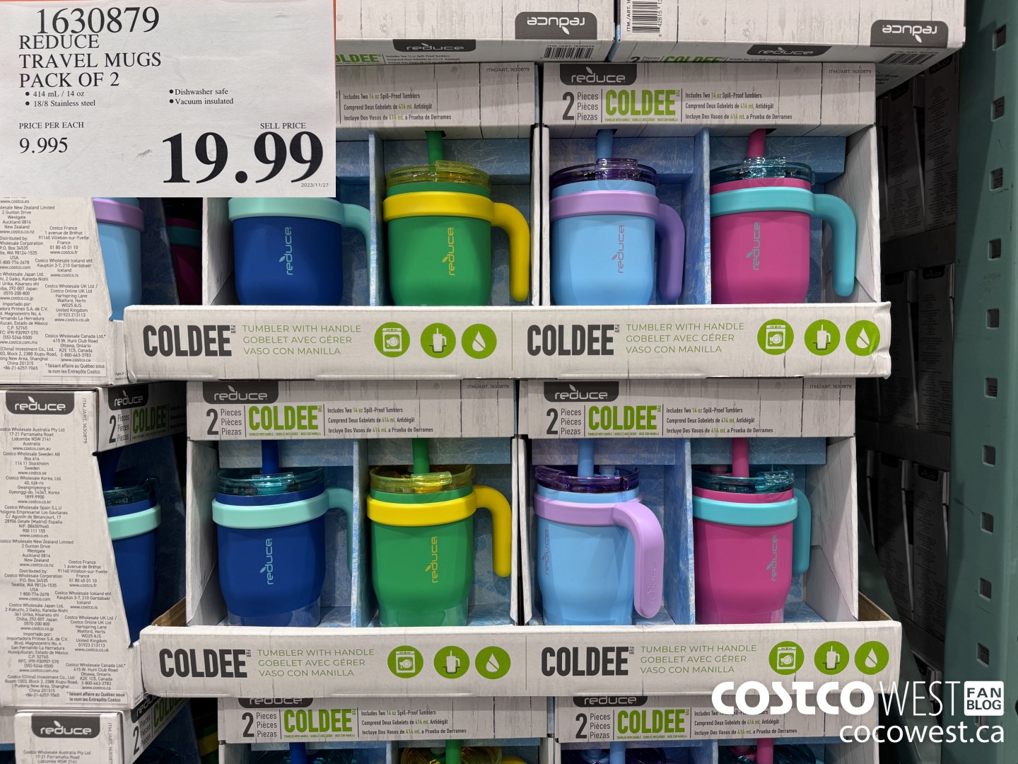 1630879 REDUCE TRAVEL MUGS PACK OF 2 $19.99