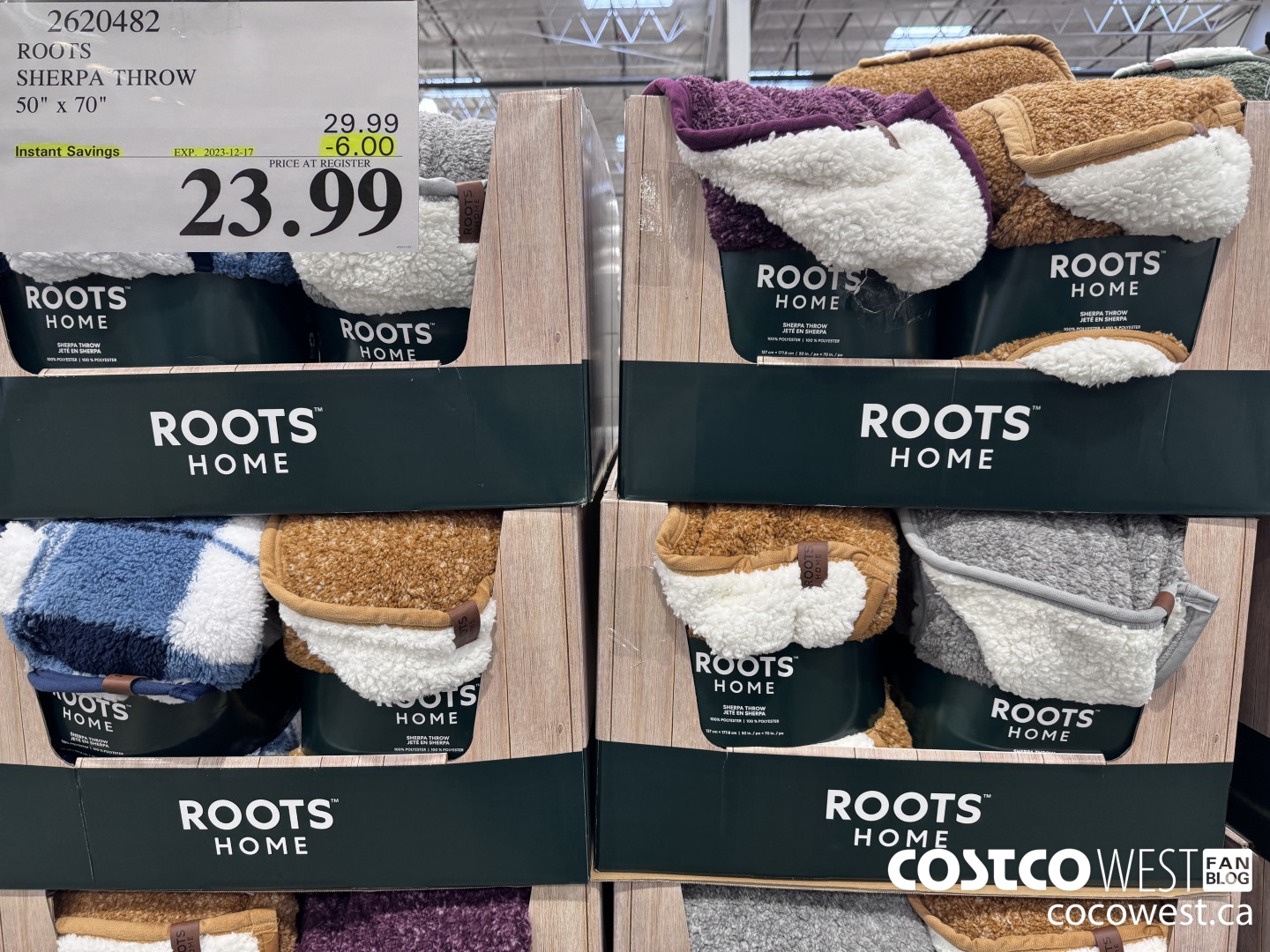 2620482 ROOTS SHERPA THROW 50