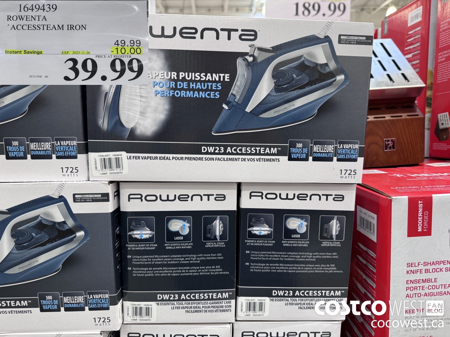 1649439 ROWENTA ACCESS STEAM IRON ($10.00 INSTANT SAVINGS EXPIRES ON 2023-11-26) $39.99