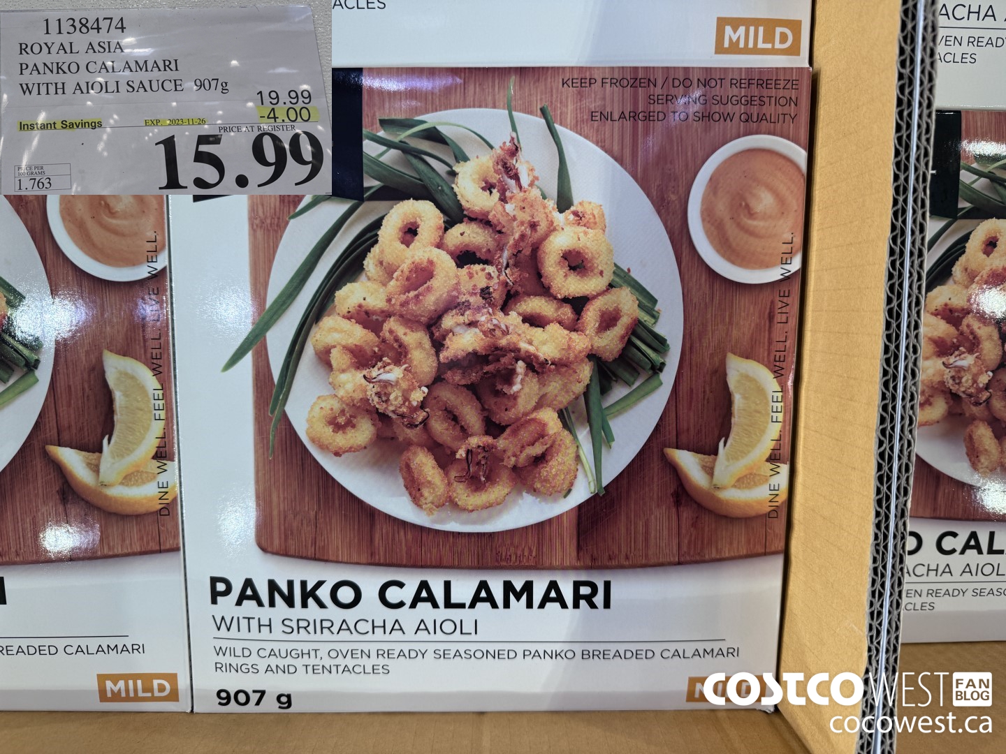 1138474 ROYAL ASIA PANKO CALAMARI WITH AIOLI SAUCE 907G ($4.00 INSTANT SAVINGS EXPIRES ON 2023-11-26) $15.99