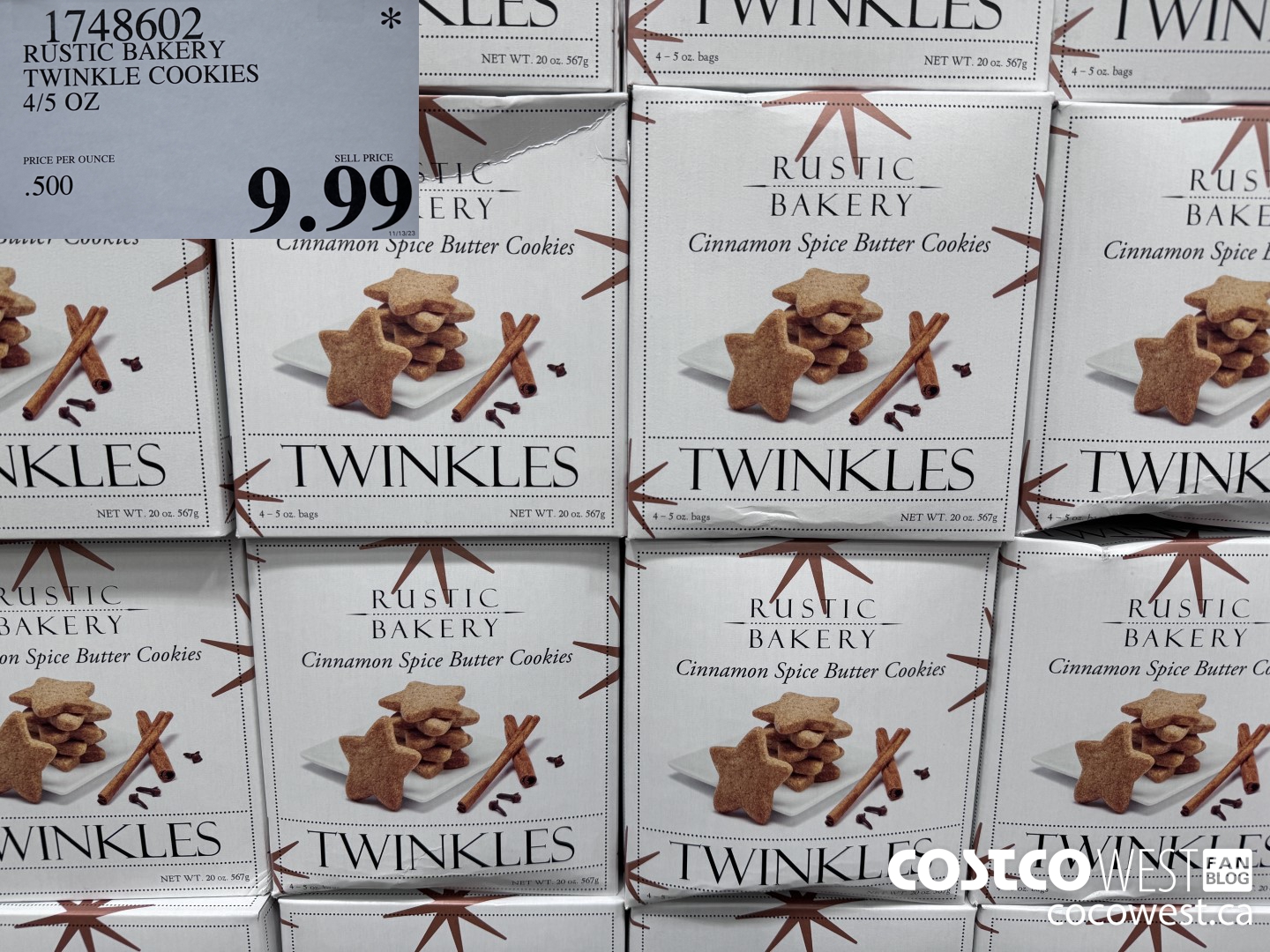 1748602 RUSTIC BAKERY TWINKLE COOKIES 4/5 OZ $9.99