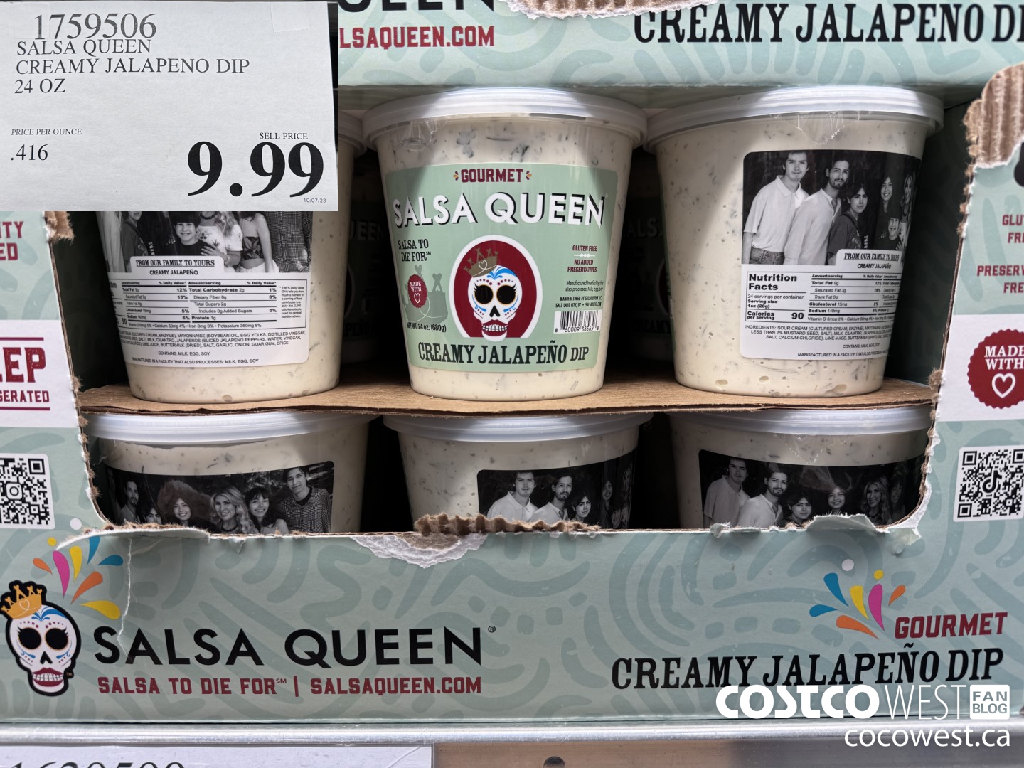 1759506 SALSA QUEEN CREAMY JALAPENO DIP 24 OZ $9.99
