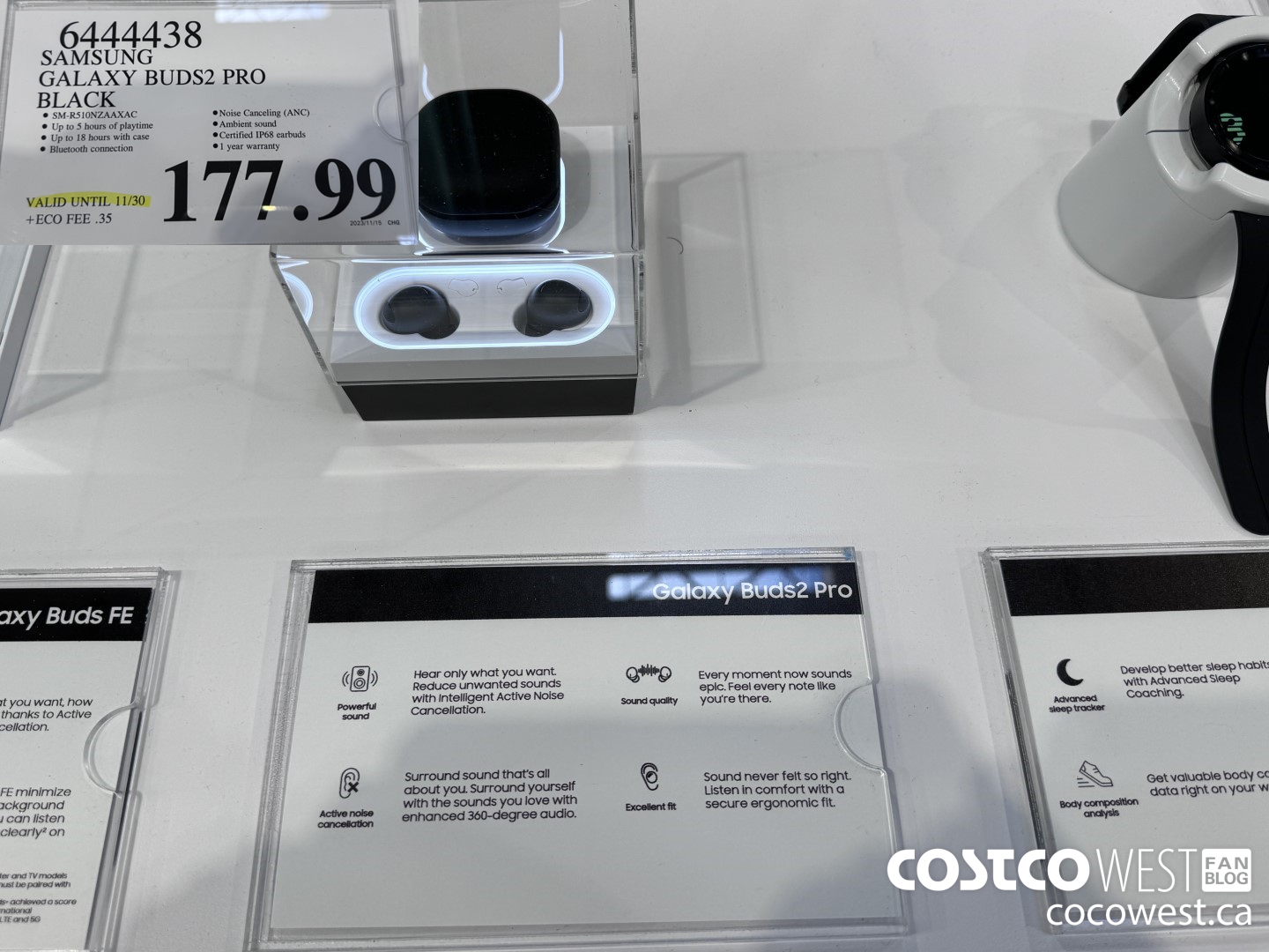 6444438 SAMSUNG GALAXY BUDS 2 PRO BLACK (EXPIRES ON 2023-11-30) $177.99