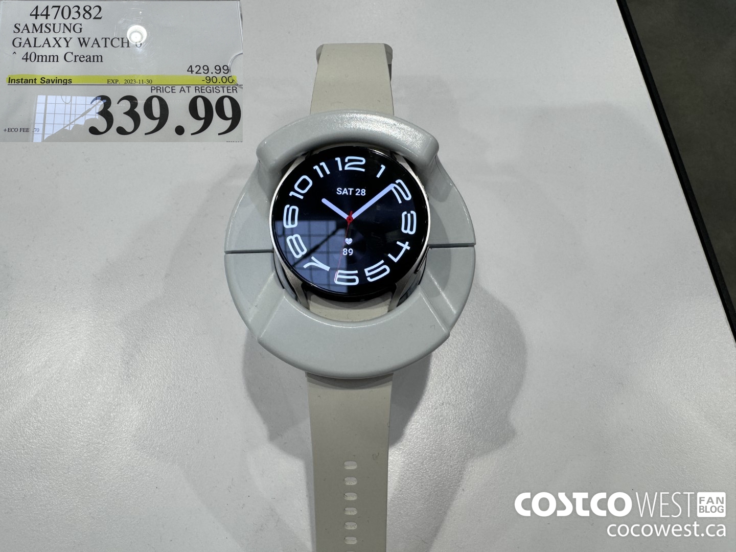 4470382 SAMSUNG GALAXY WATCH 6 40MM CREAM ($90.00 INSTANT SAVINGS EXPIRES ON 2023-11-30) $339.99