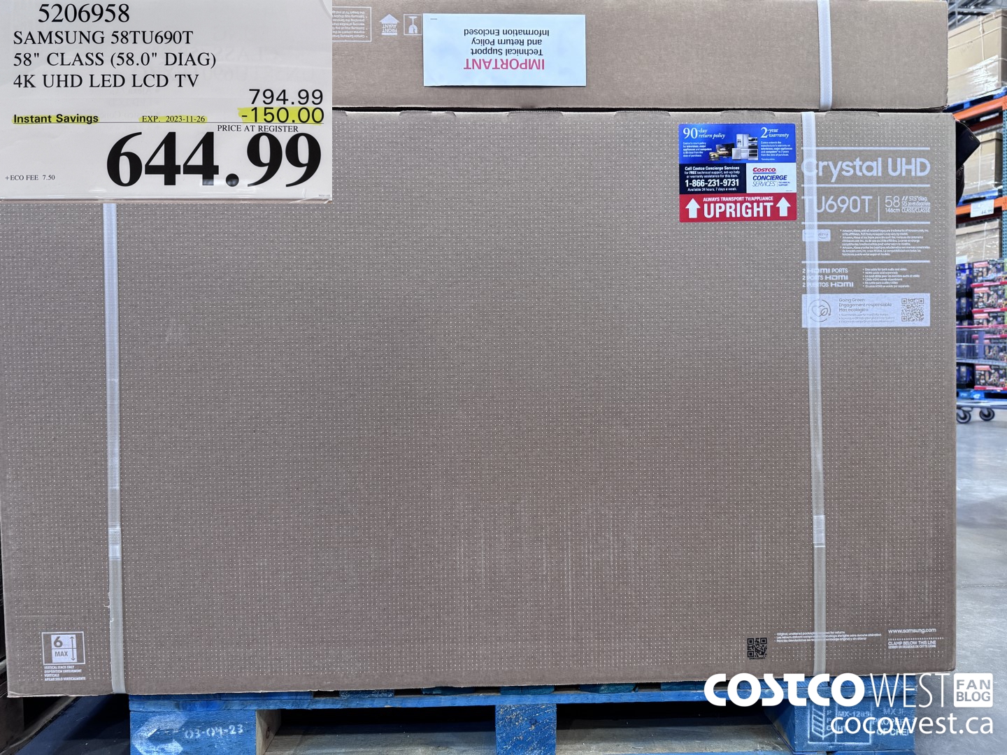 5206958 SAMSUNG UN58TU690T 58