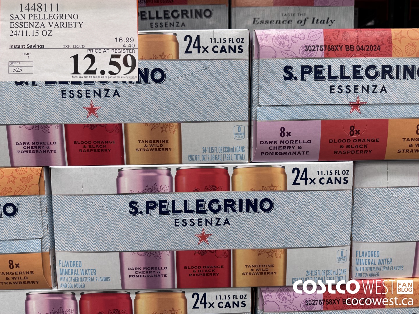 1448111 SAN PELLEGRINO ESSENZA VARIETY 24/11.15 OZ ($4.40 INSTANT SAVINGS EXPIRES ON 2023-12-24) $12.59