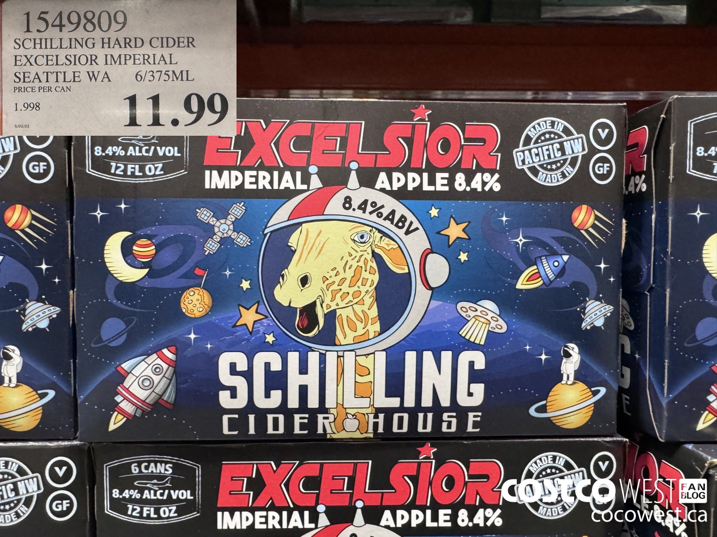 1549809 SCHILLING HARD CIDER EXCELSIOR IMPERIAL SEATTLE WA 6/375ML  $11.99