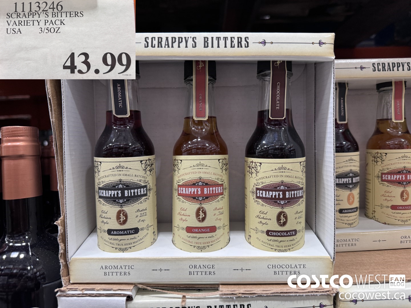 1113246 SCRAPPY'S BITTERS VARIETY PACK USA 3/5 OZ $43.99