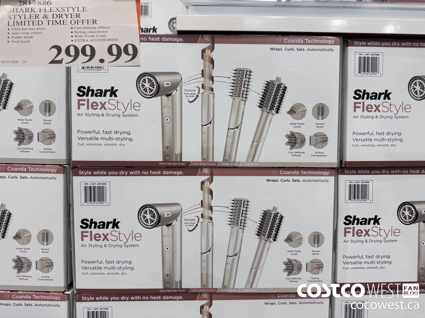 2817886 SHARK FLEXSTYLE STYLER & DRYER ADDED ACCESSORIES $299.99