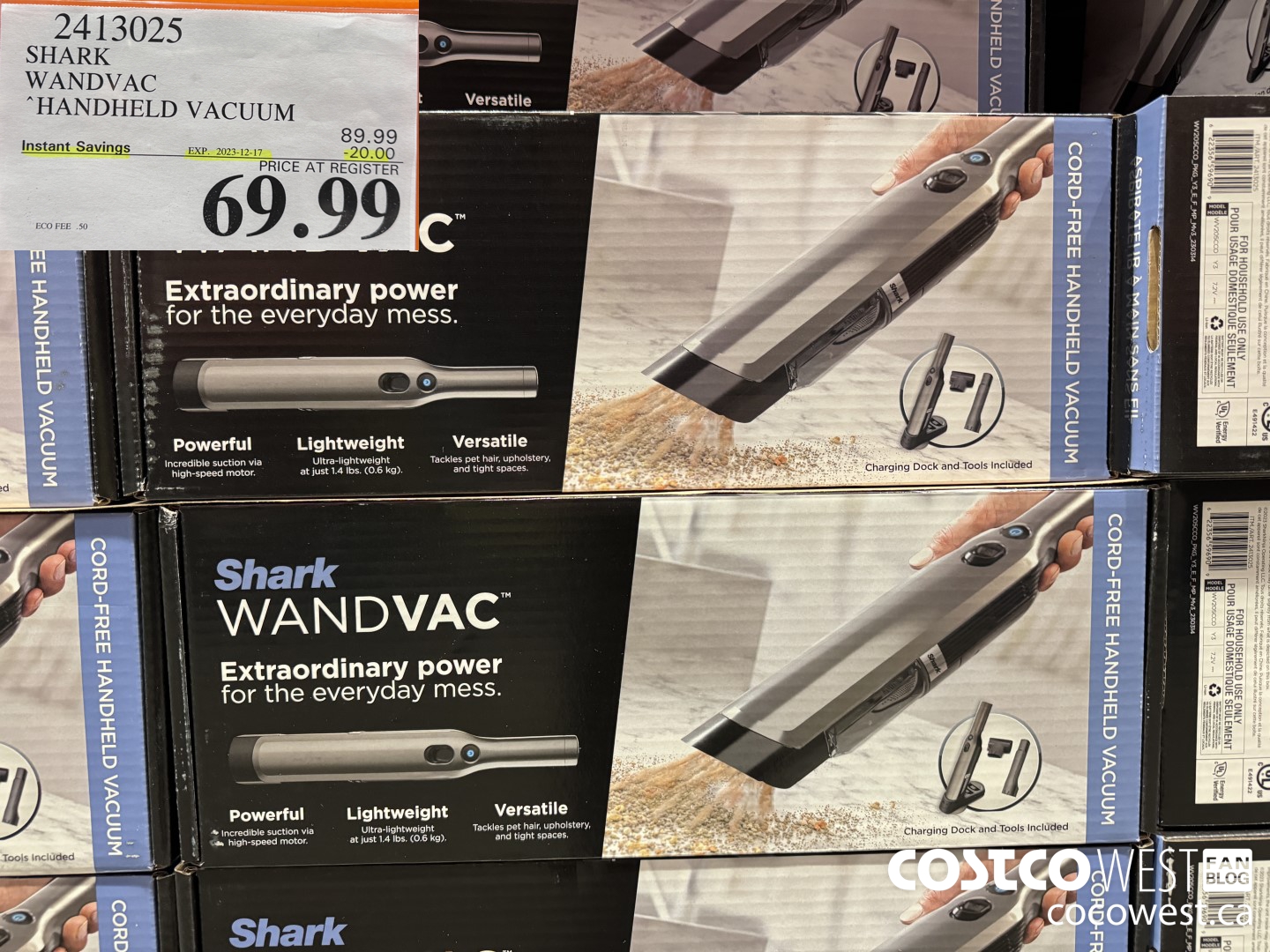 2413025 SHARK WANDVAC WV250CCO ($20.00 INSTANT SAVINGS EXPIRES ON 2022-12-17) $69.99