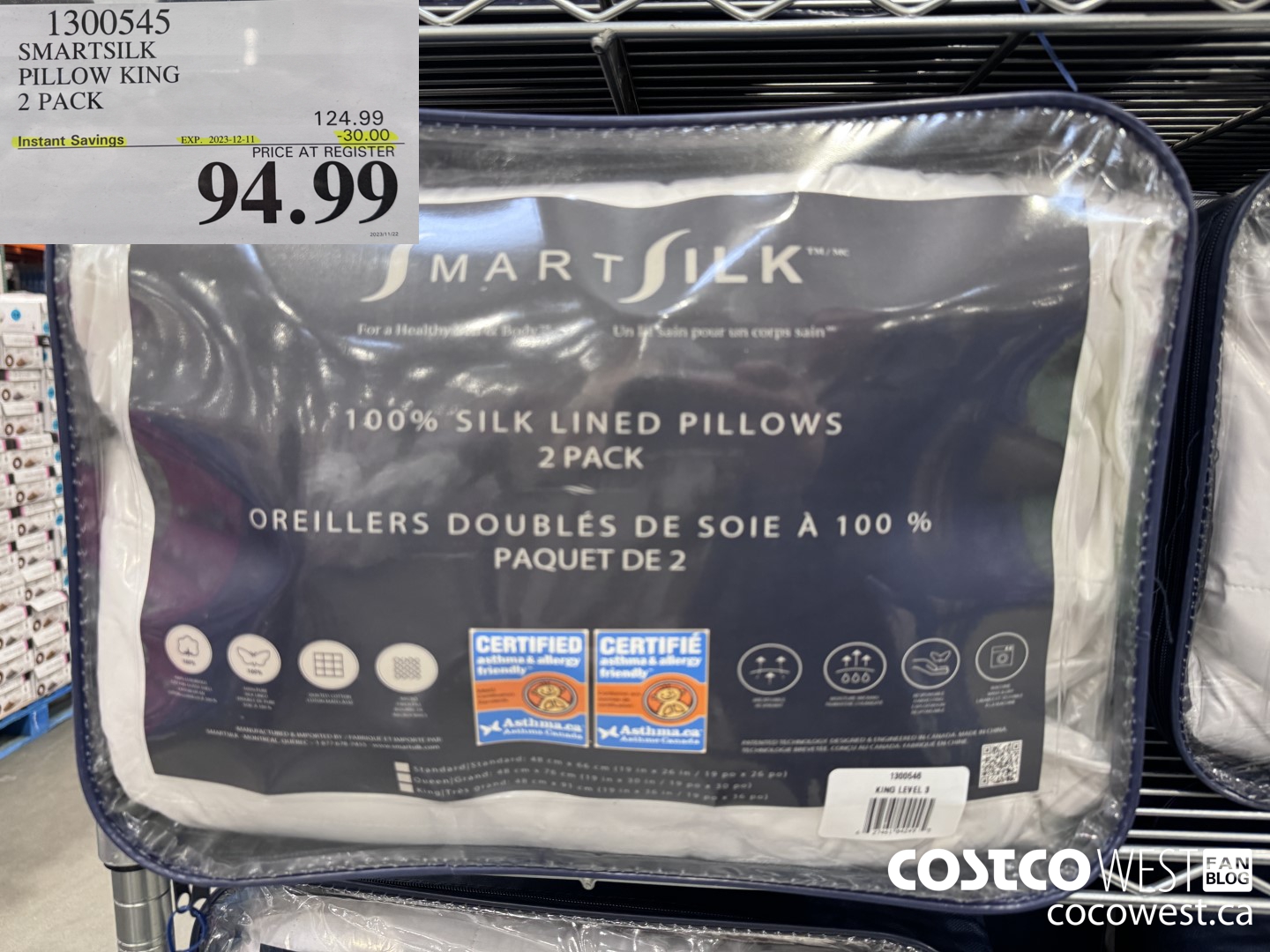 1300545 SMARTSILK PILLOW KING 2 PACK ($30.00 INSTANT SAVINGS EXPIRES ON 2023-12-11) $94.99