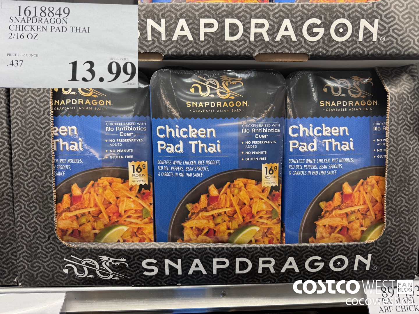 1618849 SNAPDRAGON CHICKEN PAD THAI 2/16 OZ $13.99