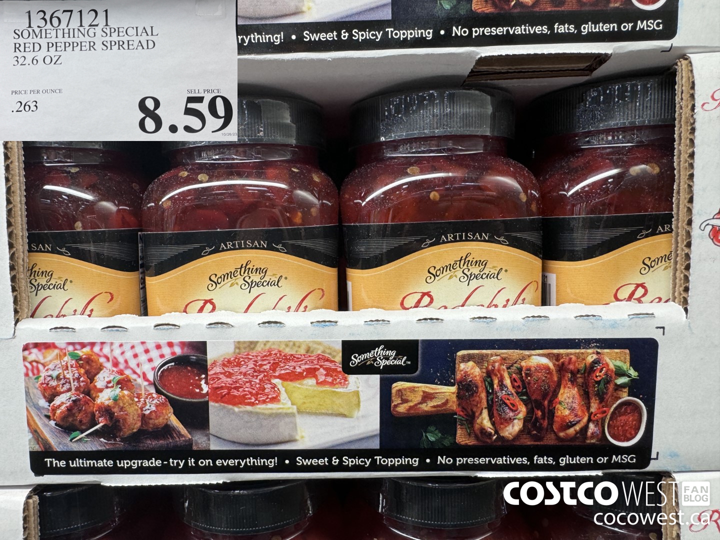 1367121 SOMETHING SPECIAL RED PEPPER SPREAD 32.6 OZ $8.59