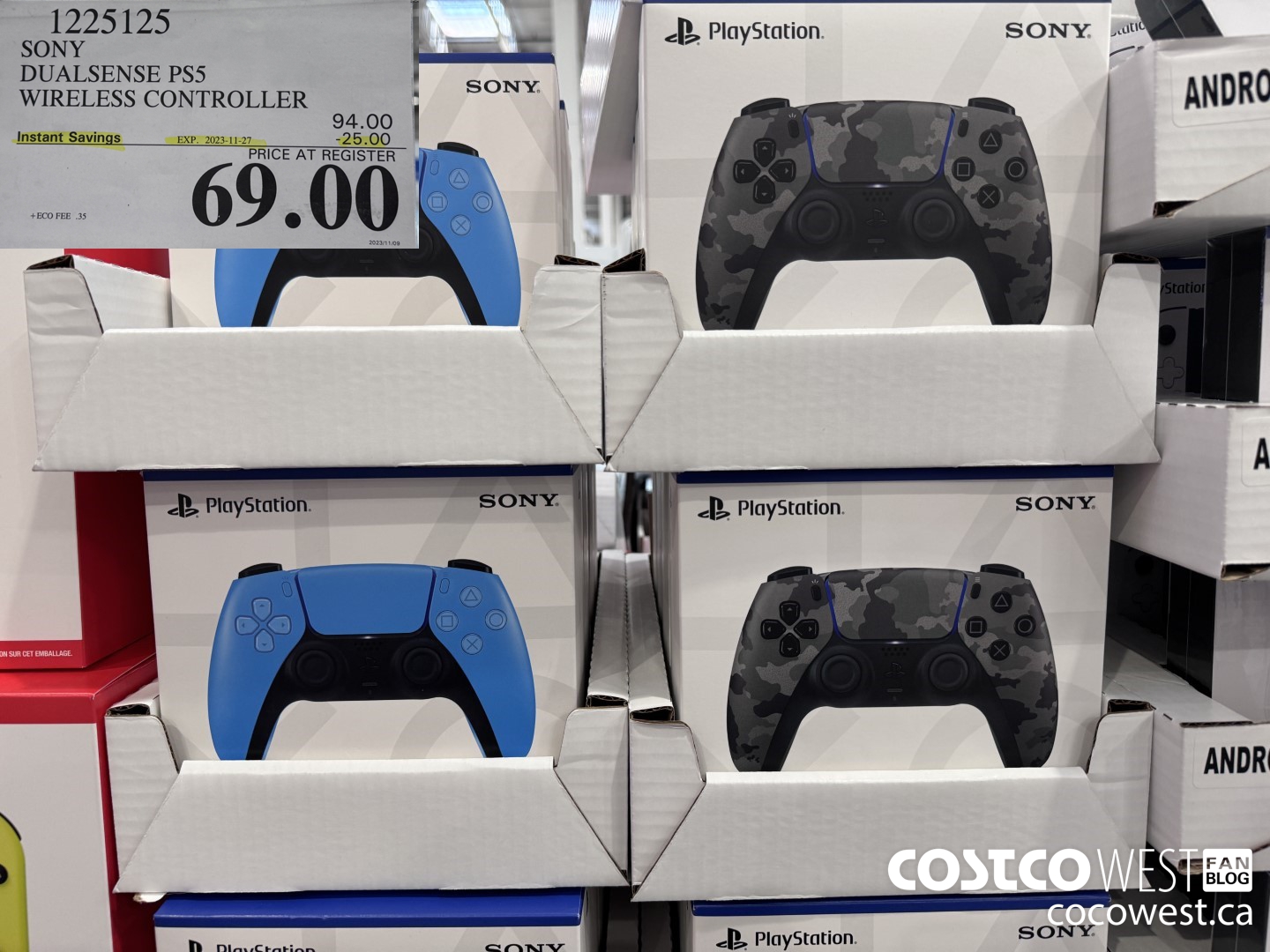 1225125 SONY DUALSENSE PS5 WIRELESS CONTROLLER ($25.00 INSTANT SAVINGS EXPIRES ON 2023-11-27) $69.00