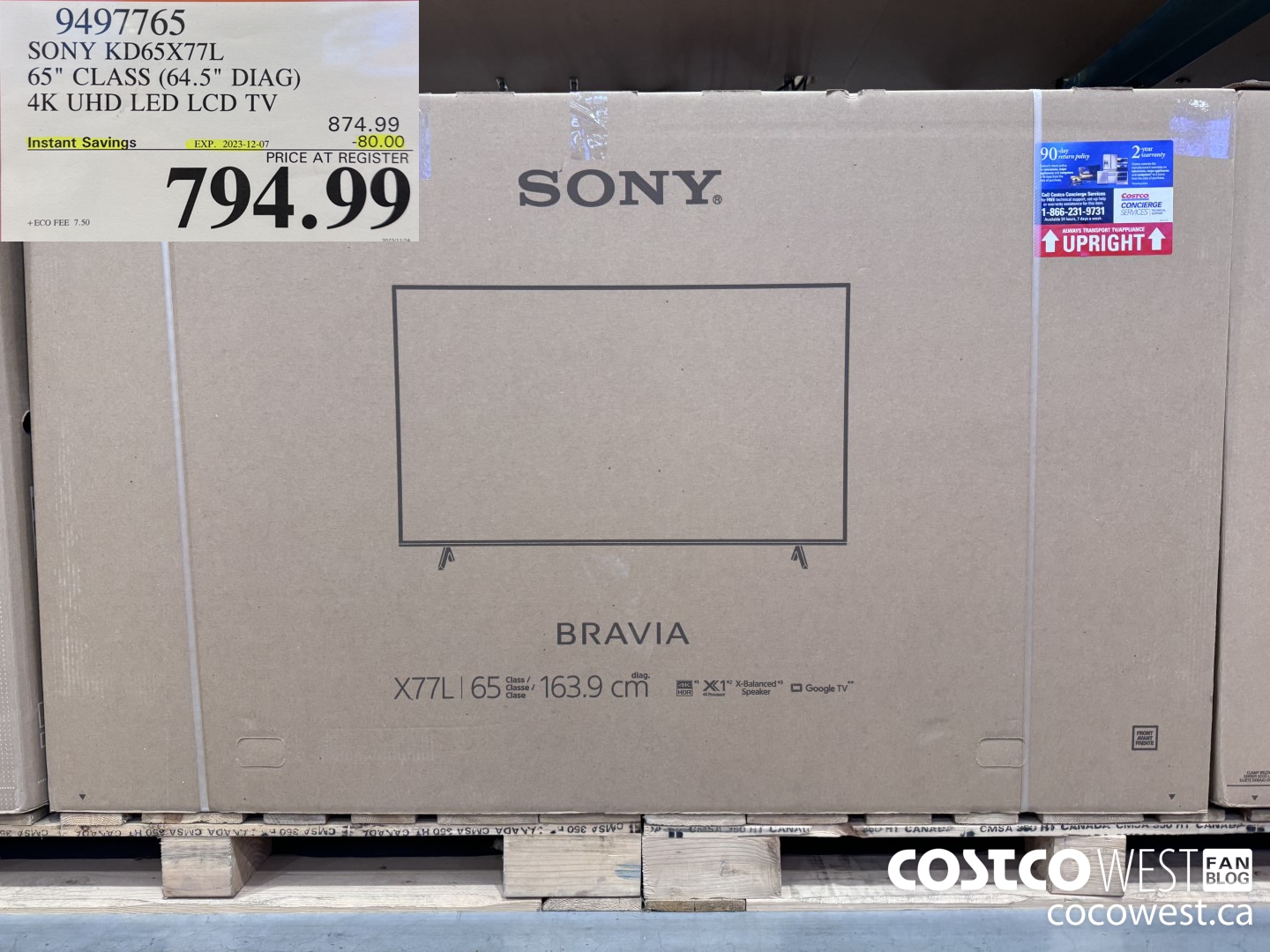 9497765 SONY KD65X77L 65