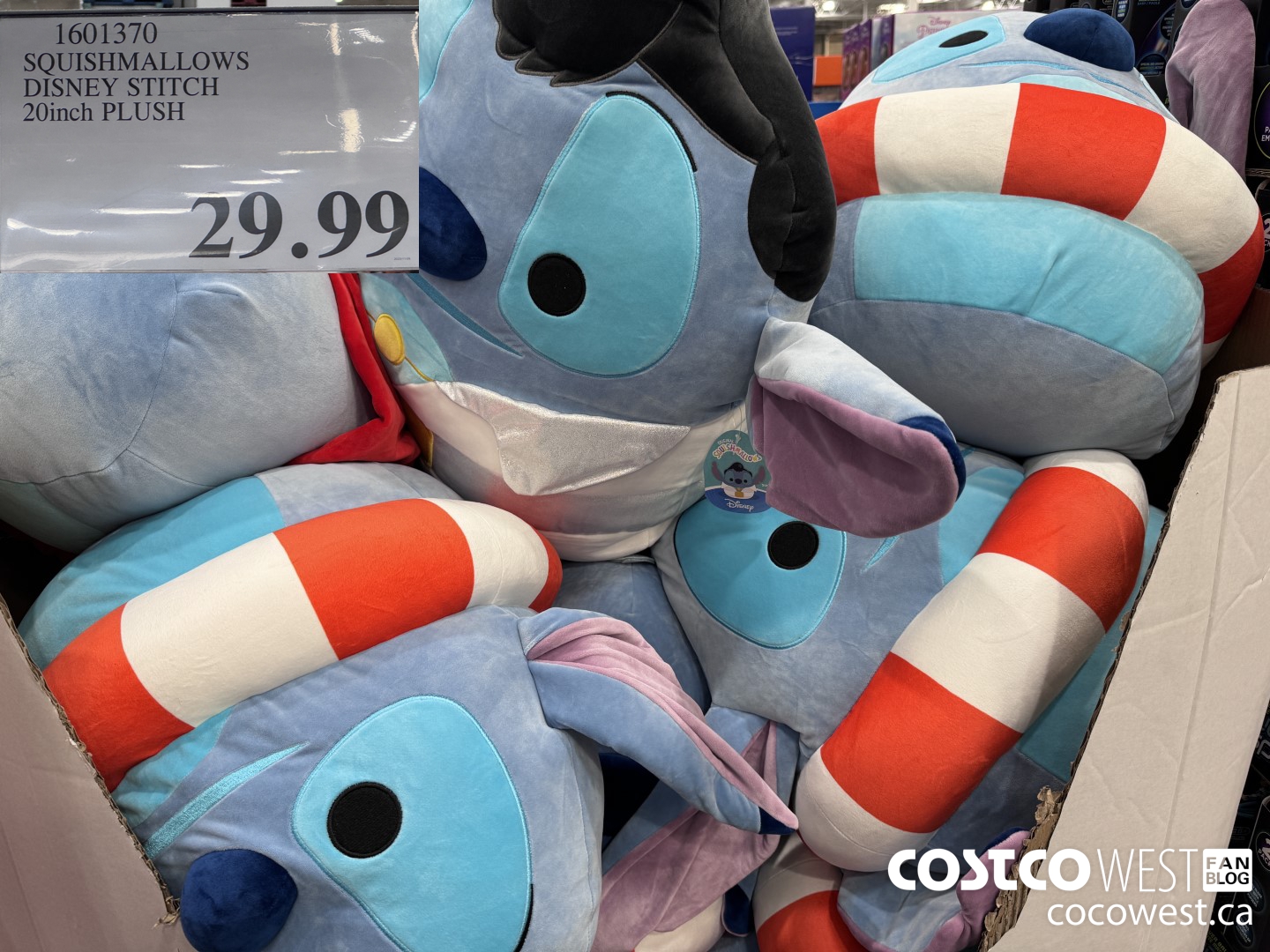 1601370 SQUISHMALLOWS DISNEY STITCH 20 INCH PLUSH $29.99