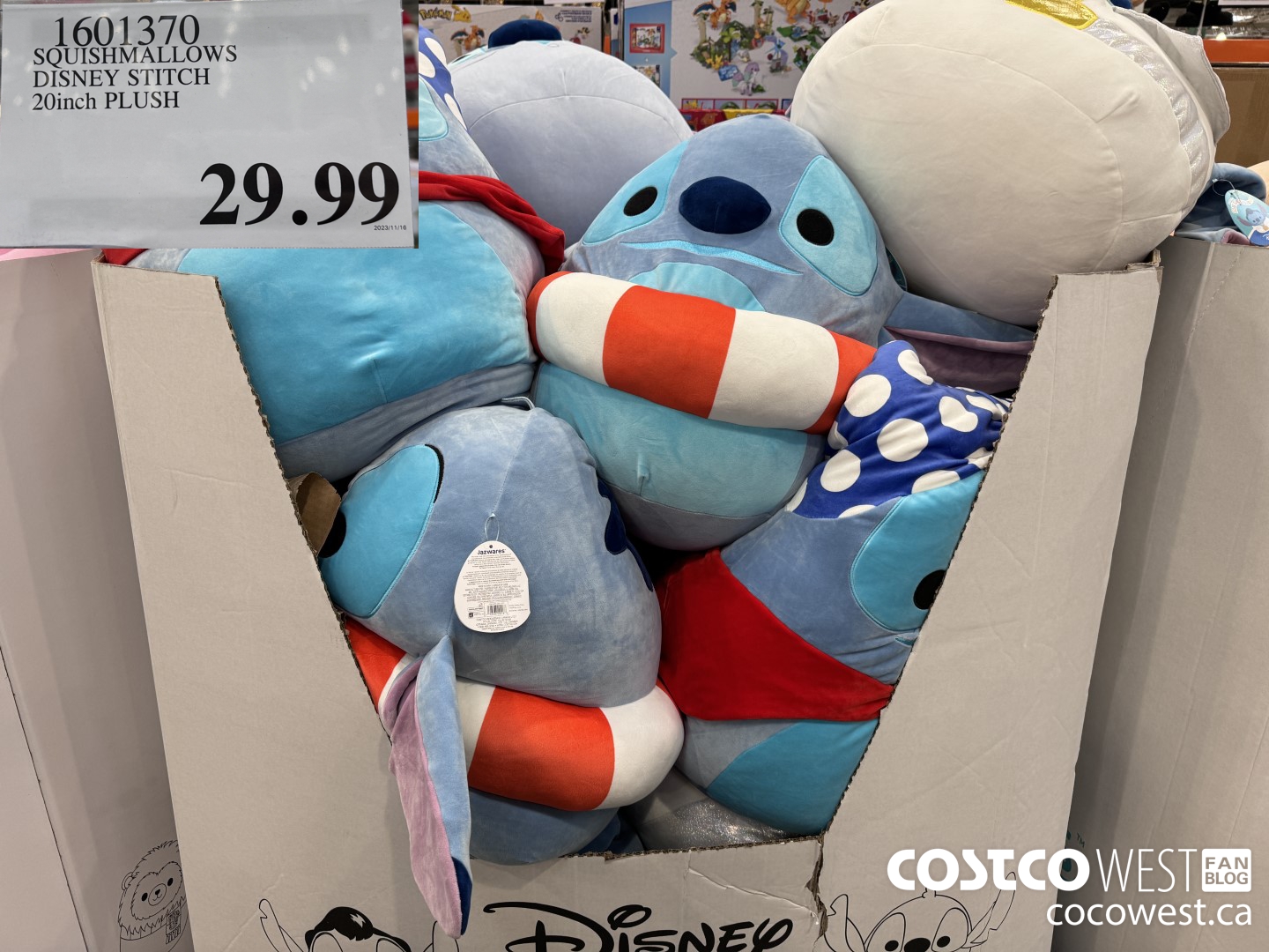 1601370 SQUISHMALLOWS DISNEY STITCH 20 INCH PLUSH $29.99