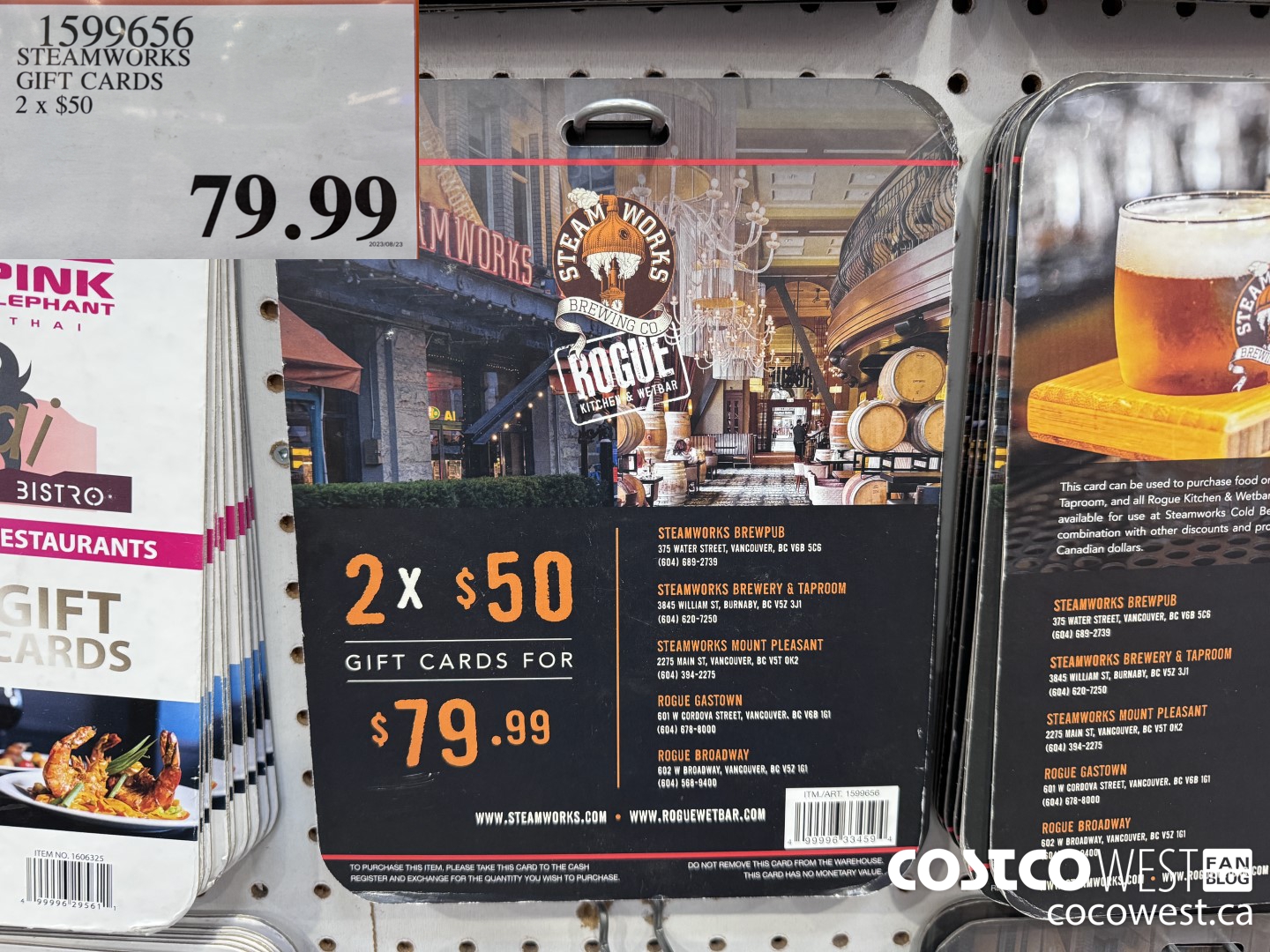 1599656 STEAMWORKS GIFT CARDS 2 x $50  $79.99