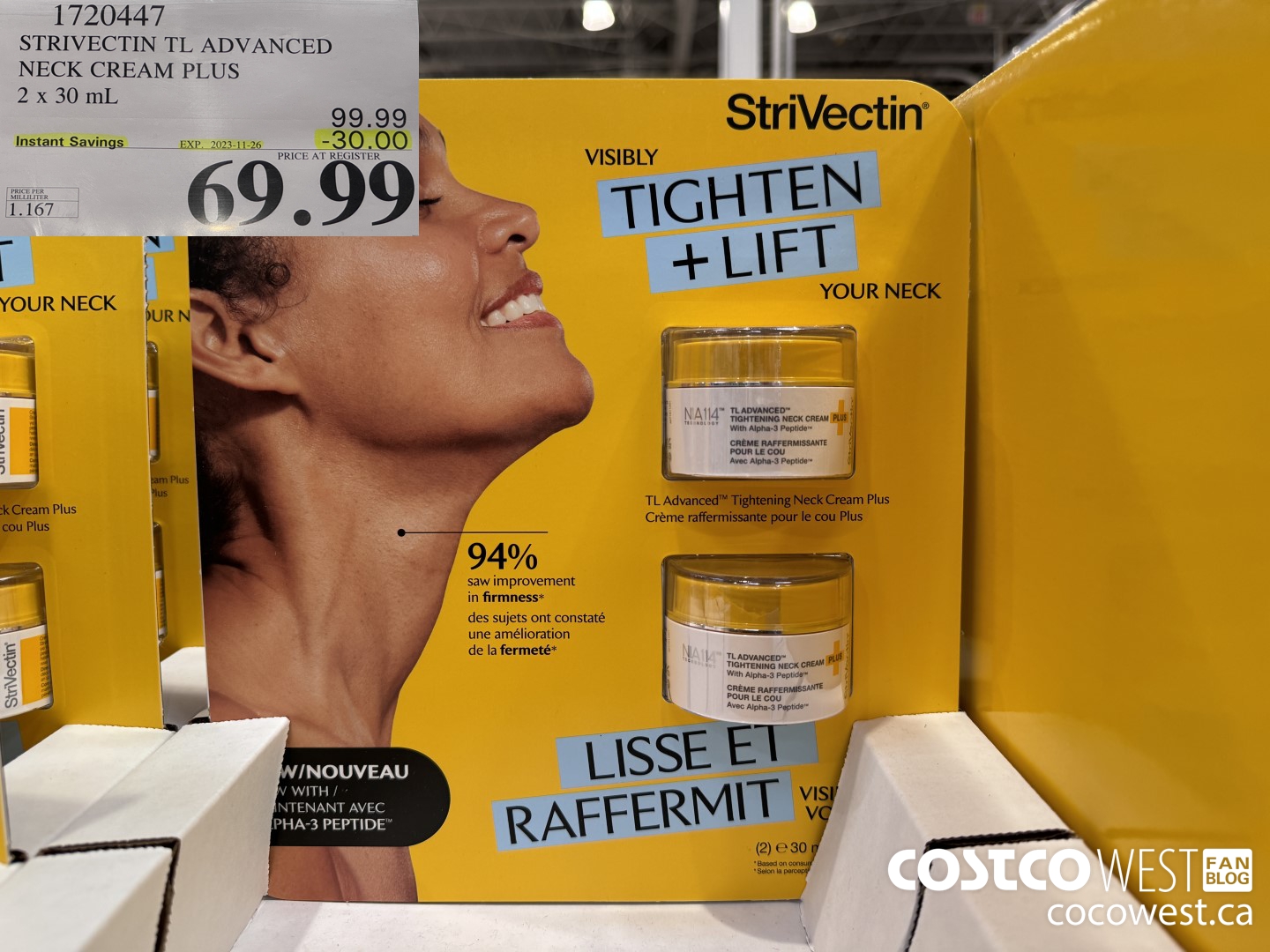 1720447 STIVECTIN TL ADVANCED NECK CREAM PLUS 2 X 30 ML ($30.00 INSTANT SAVINGS EXPIRES ON 2023-11-26) $69.99