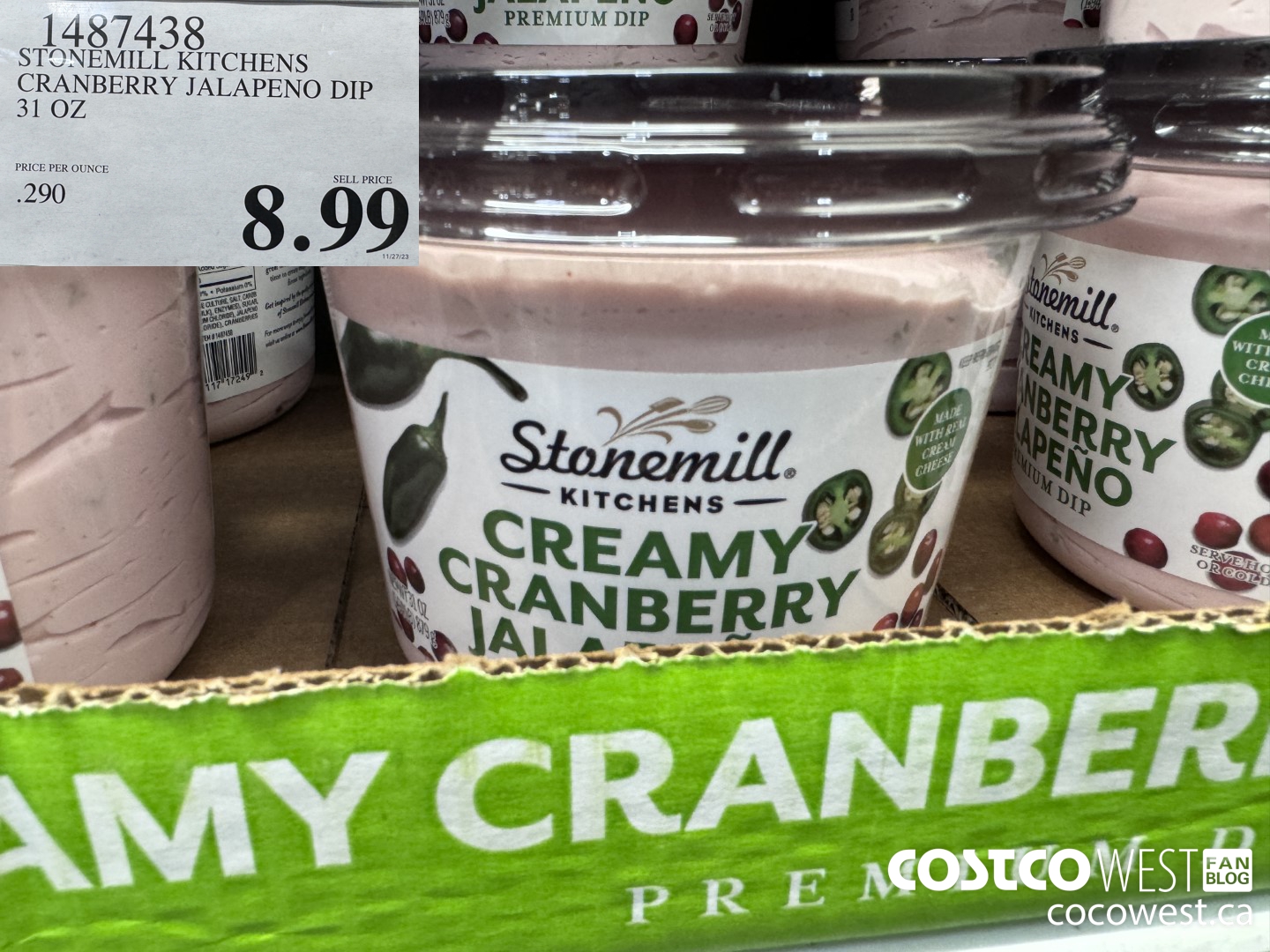 1487438 STONEMILL KITCHENS CRANBERRY JALAPENO DIP 31 OZ  $8.99