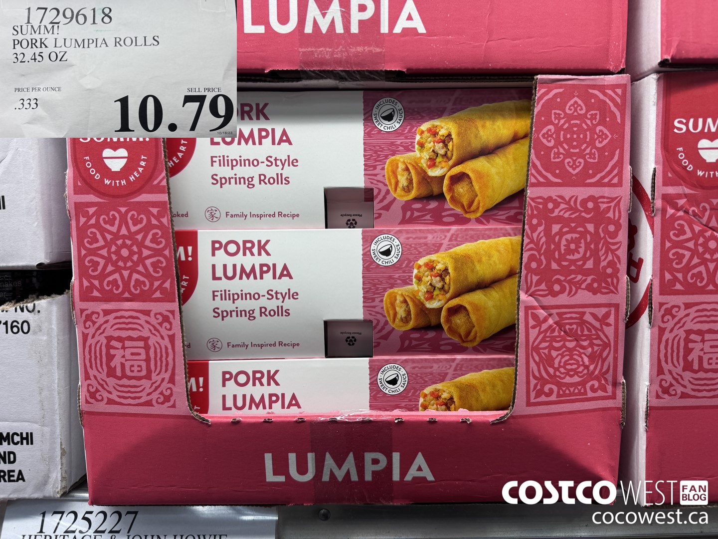 1729618 SUMM! PORK LUMPIA ROLLS 32.45 OZ $10.79