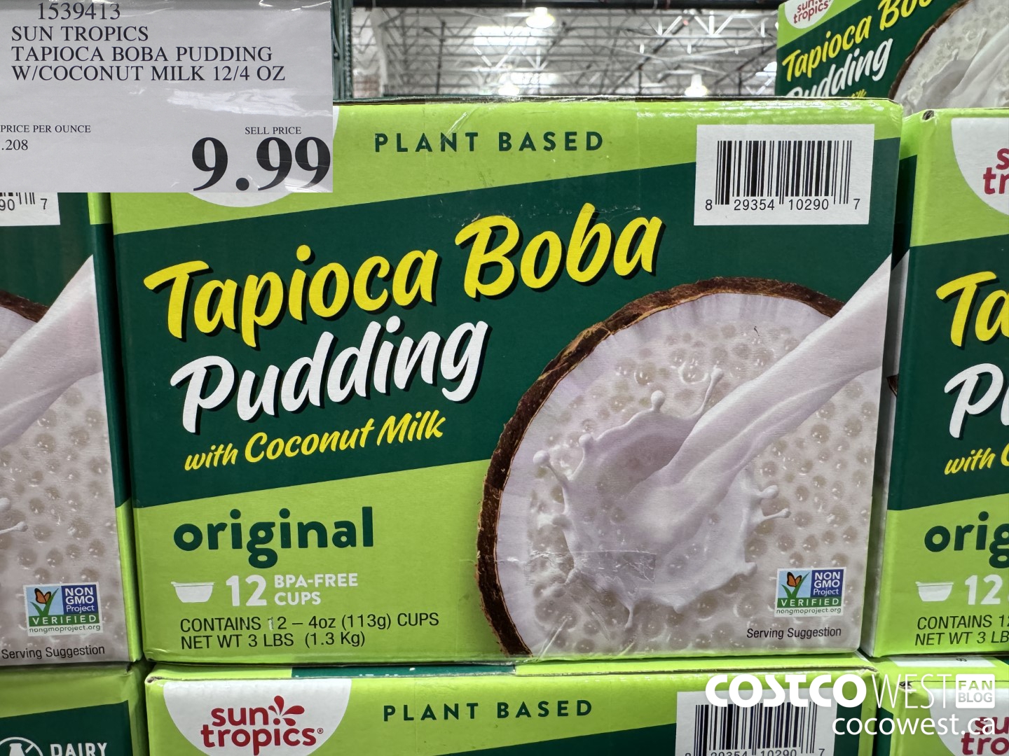 1539413 SUN TROPICS TAPIOCA BOBA PUDDING W/COCONUT MILK 12/4 OZ $9.99
