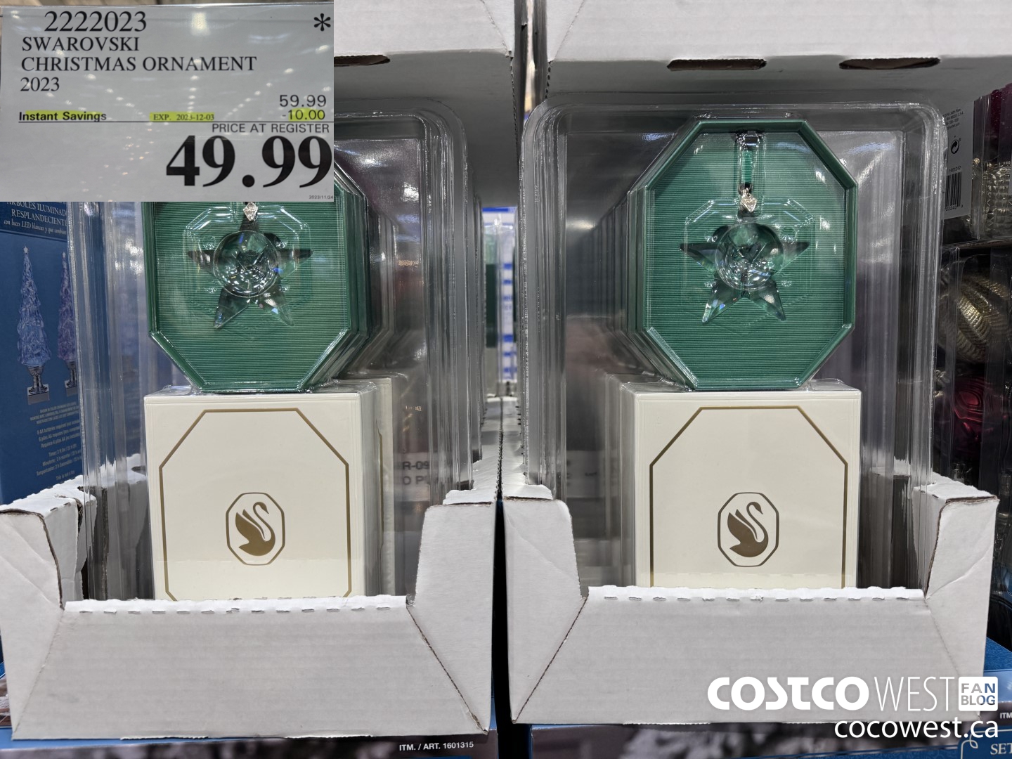 2222023 SWAROVSKI CHRISTMAS ORNAMENT 2023 ($10.00 INSTANT SAVINGS EXPIRES ON 2023-12-03) $49.99
