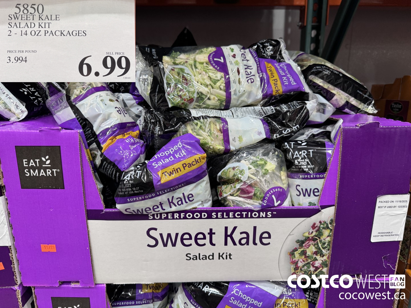 5850 SWEET KALE SALAD KIT 2 - 14 OZ PACKAGES $6.99