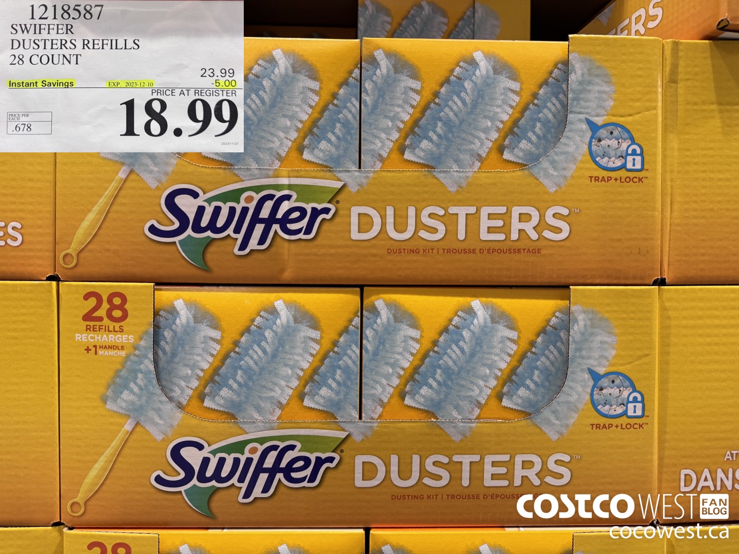 1218587 SWIFFER DUSTERS REFILLS 28 COUNT ($5.00 INSTANT SAVINGS EXPIRES ON 2023-12-10) $18.99
