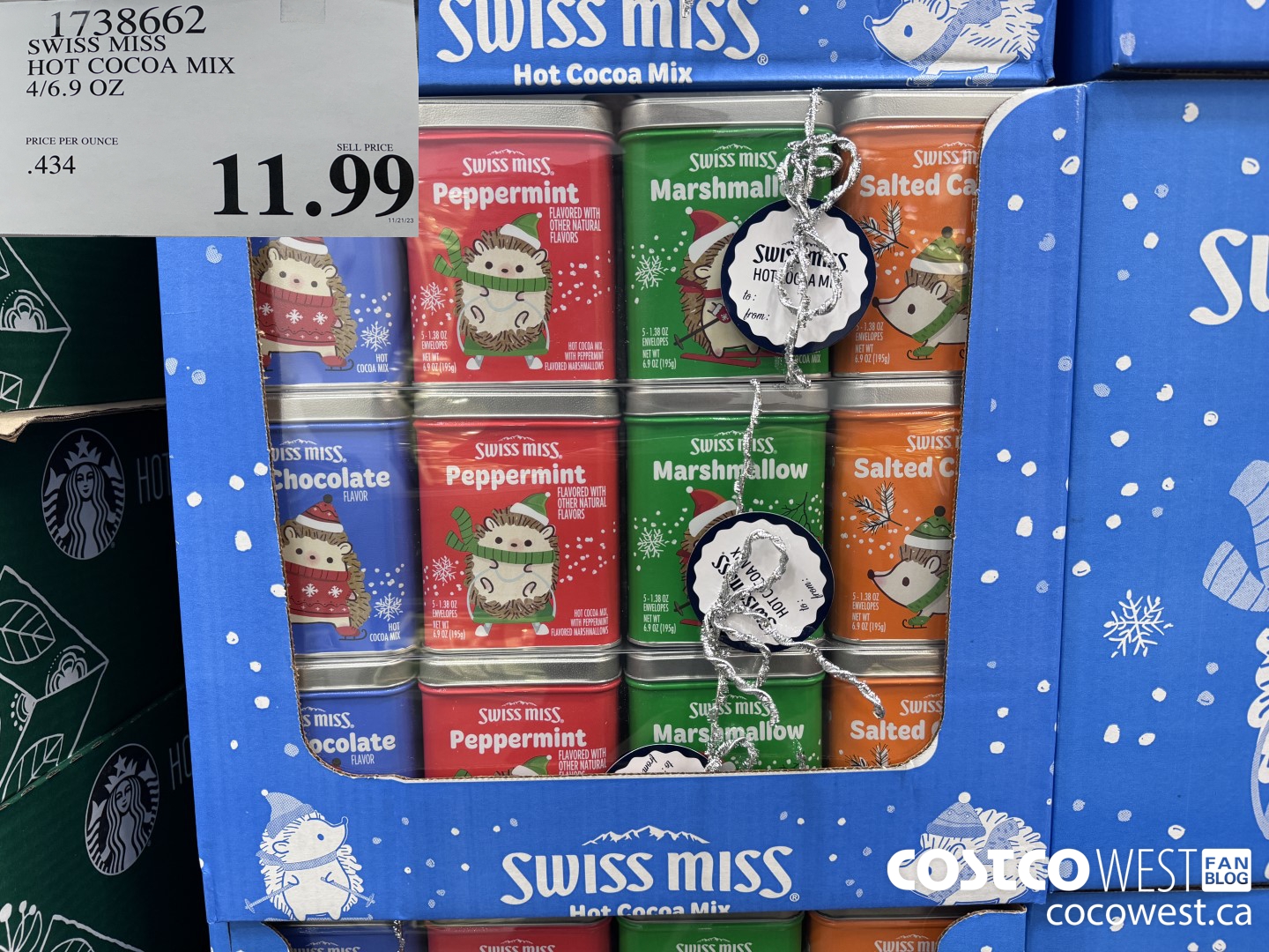 1738662 SWISS MISS HOT COCOA MIX 4/6.9 OZ $11.99