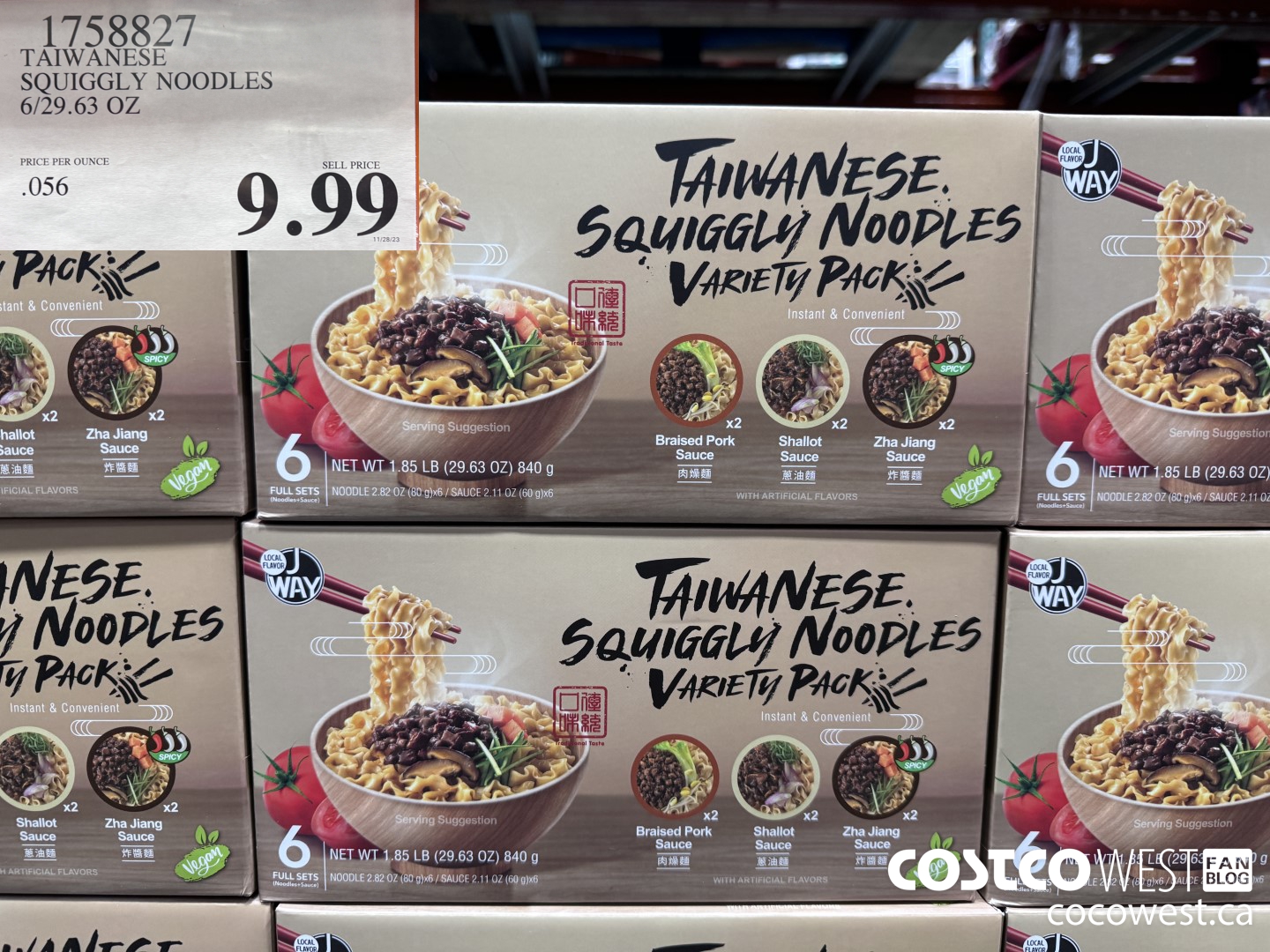 1758827 TAIWANESE SQUIGGLY NOODLES 6/29.63 OZ $9.99