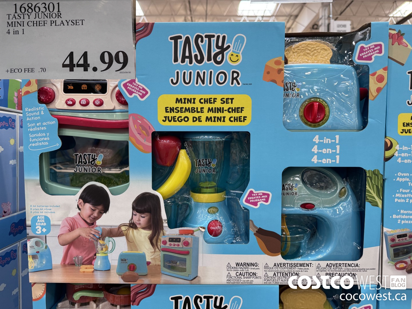 1686301 TASTY JUNIOR MINI CHEF 4 IN 1 PLAYSET $44.99