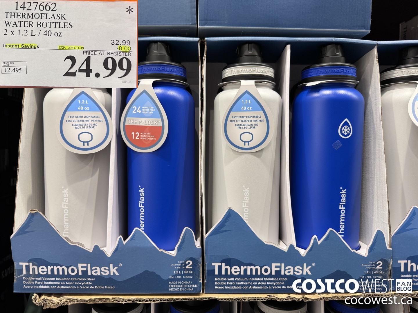 TWO Thermoflask 40oz Insulated Water Bottles Only $17.99 at Costco