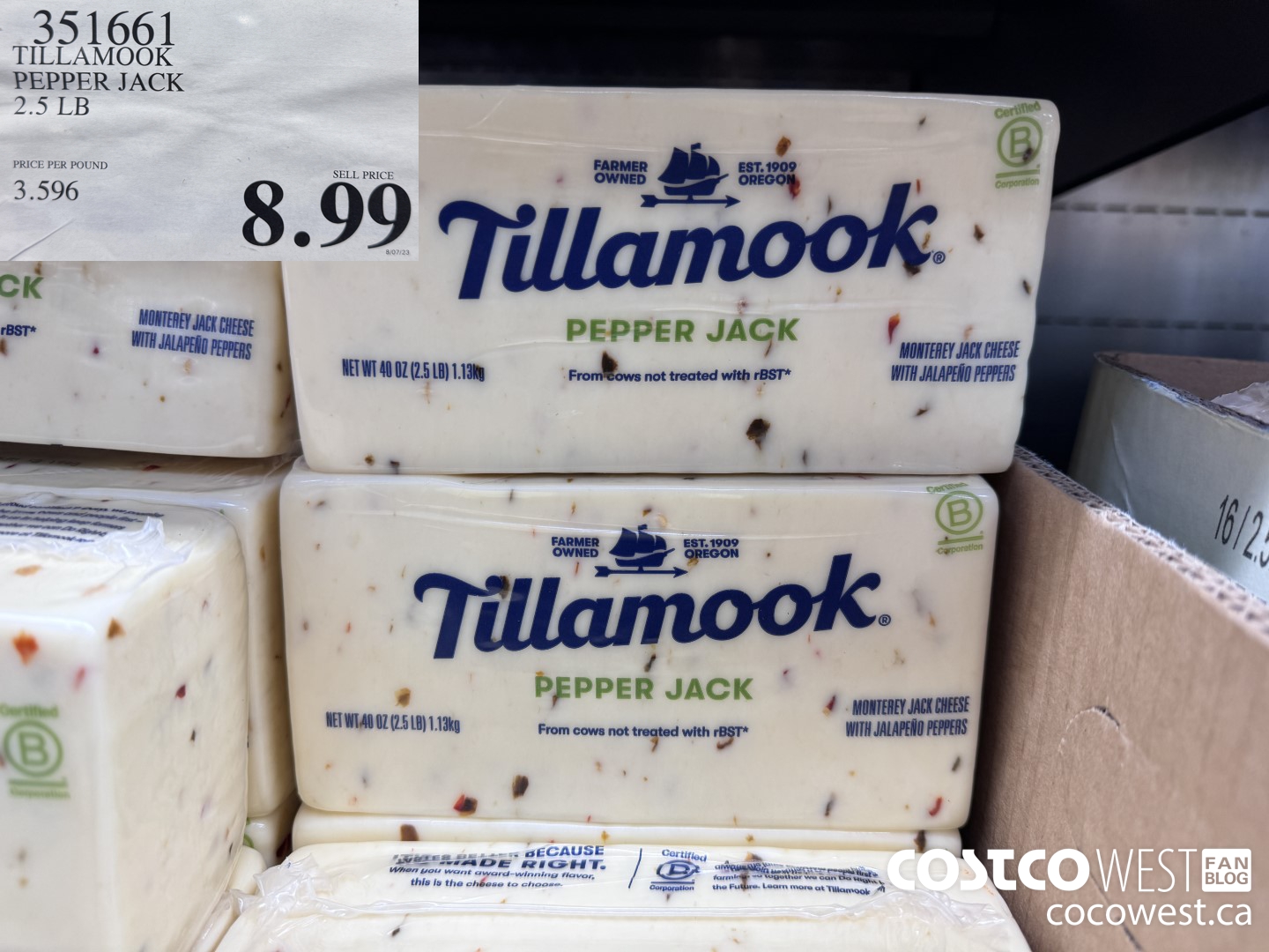 351661 TILLAMOOK PEPPER JACK 2.5 LB $8.99