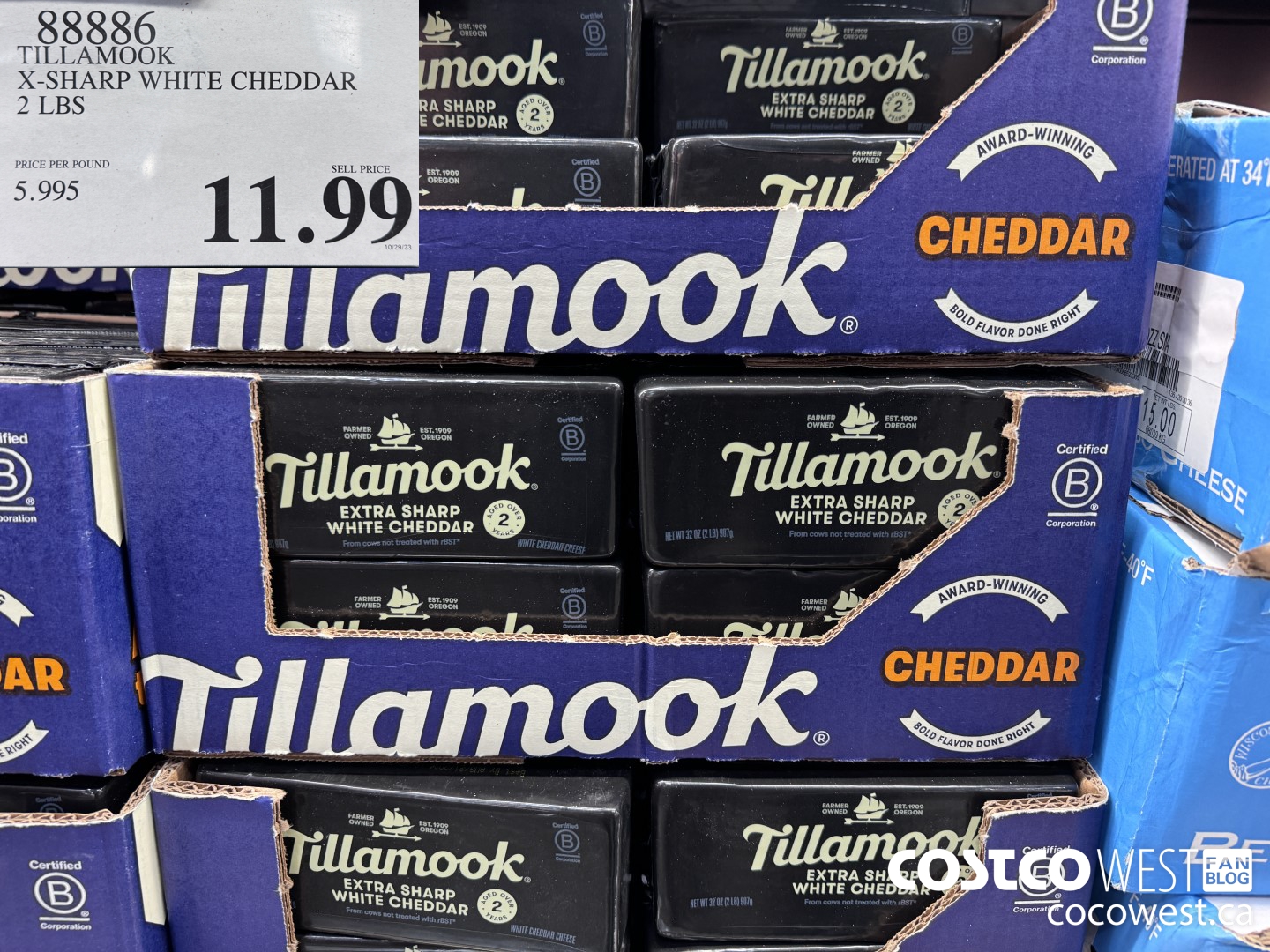 88886 TILLAMOOK X-SHARP WHITE CHEDDAR 2 LBS $11.99