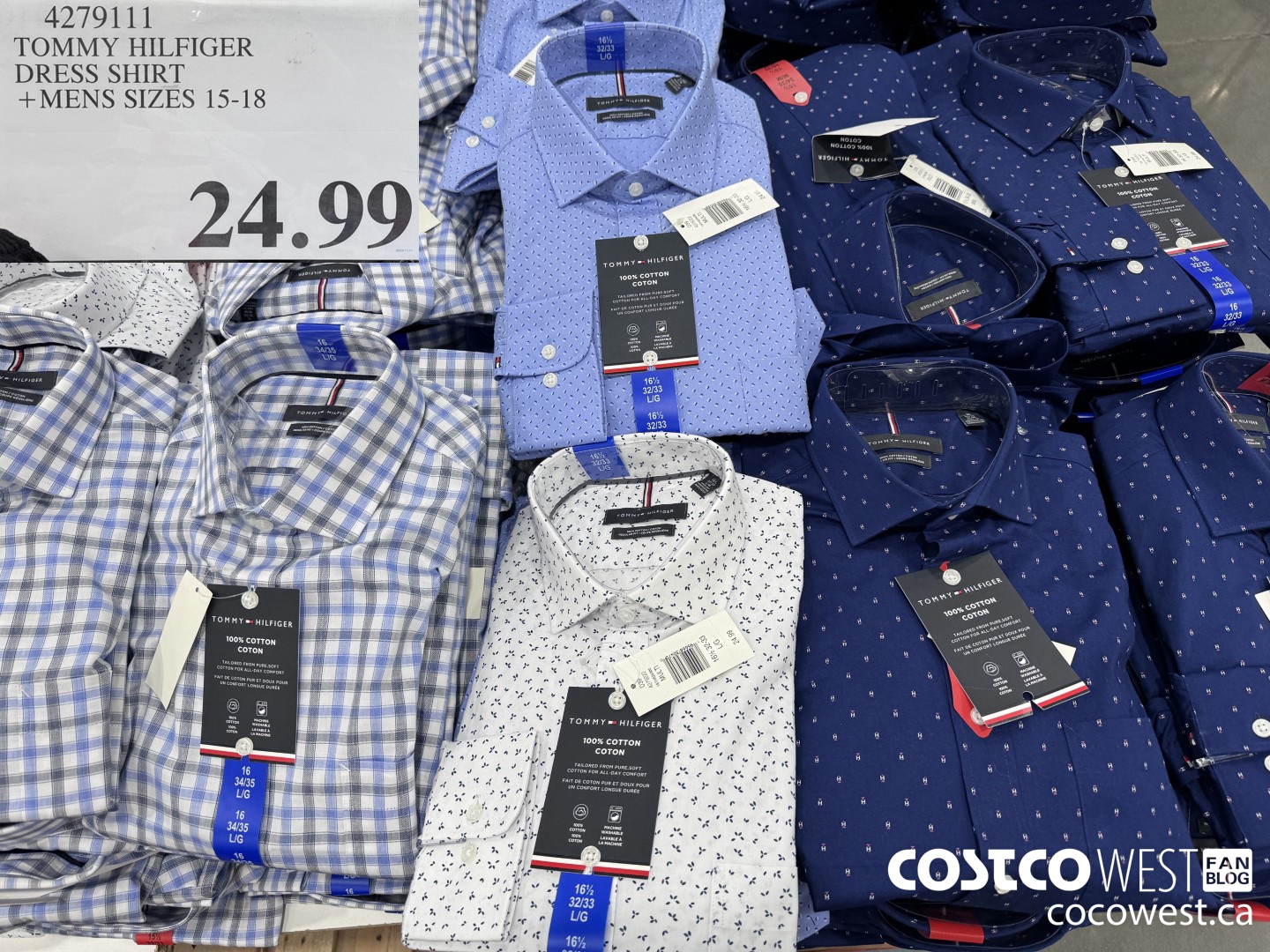 4279111 TOMMY HILFIGER DRESS SHIRT MENS SIZE 15-18 $24.99