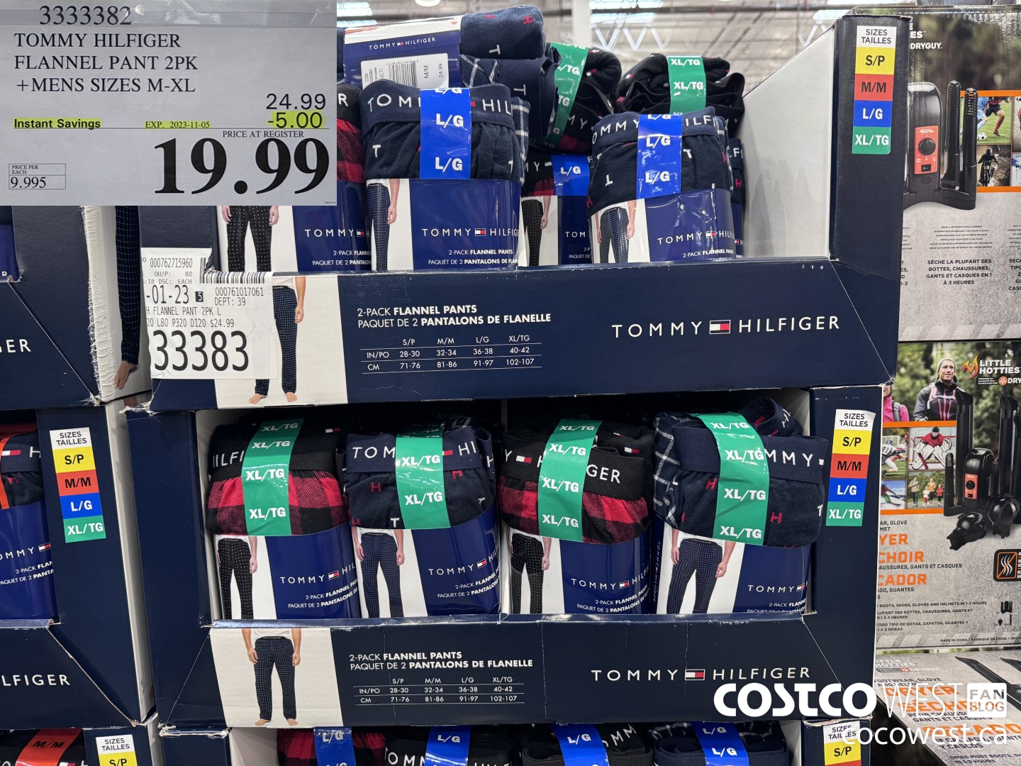 3333382 TOMMY HILFIGER FLANNEL PANT 2PK MENS SIZES M-XL ($5.00 INSTANT SAVINGS EXPIRES ON 2023-11-05) $19.99