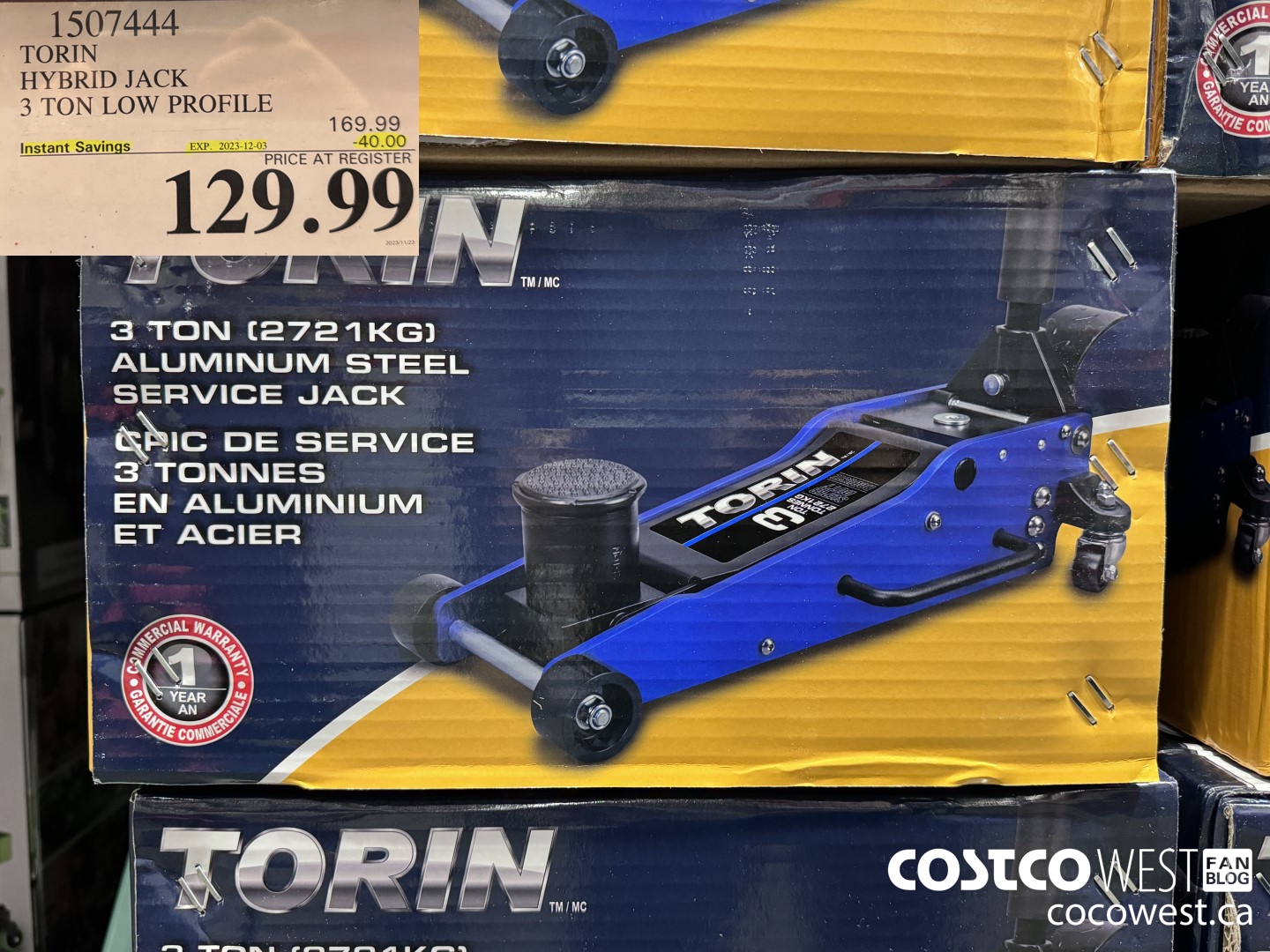 1507444 TORIN 3 TON HYBRID JACK LOW PROFILE ($40.00 INSTANT SAVINGS EXPIRES ON 2023-12-03) $129.99