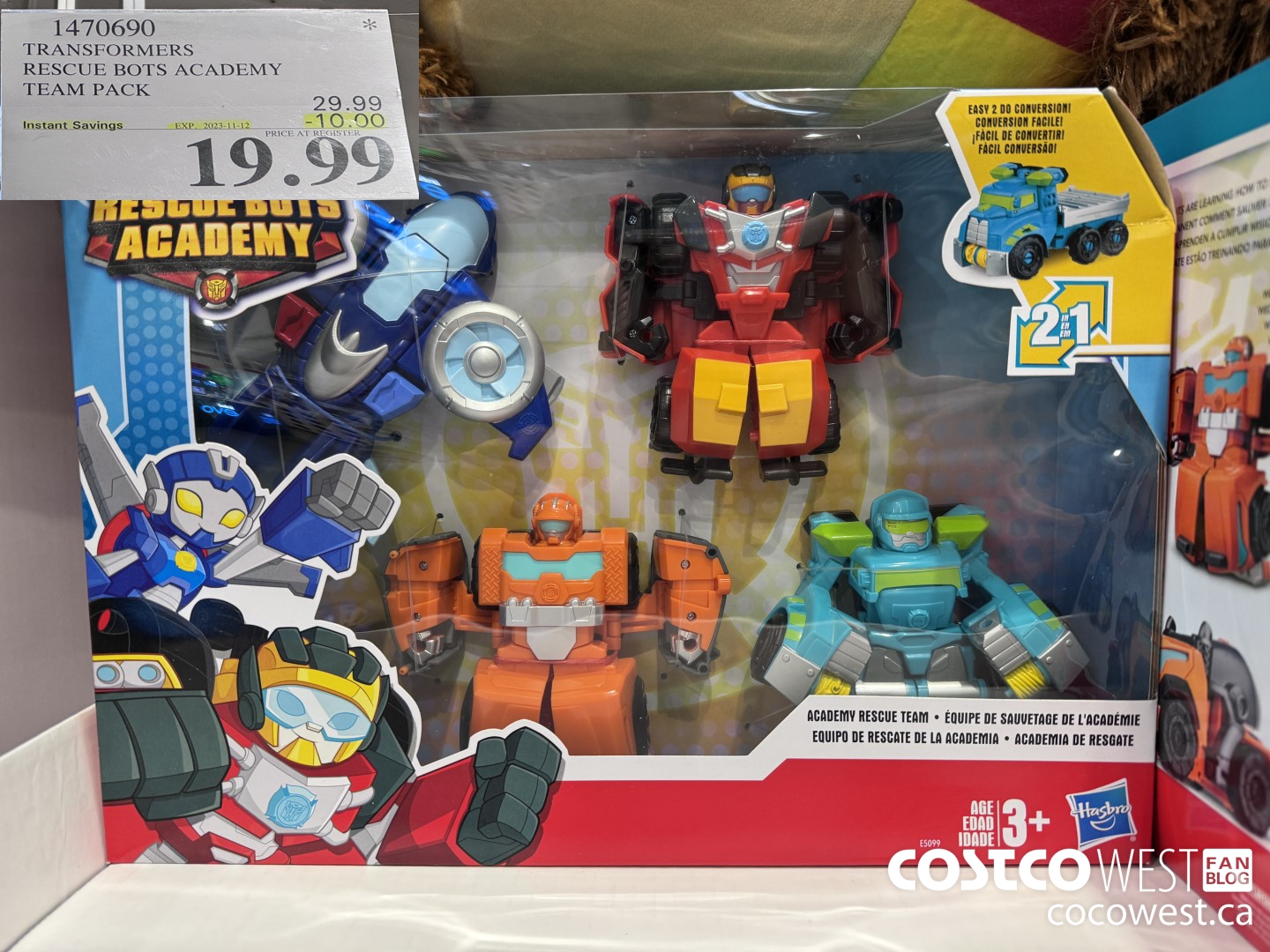 1470690 TRANSFORMERS RESCUE BOTS ACADEMY TEAM PACK ($10.00 INSTANT SAVINGS EXPIRES ON 2023-11-12) $19.99