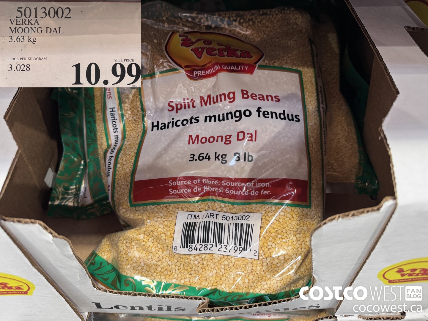 5013002 VERKA MOONG DAL 3.63 KG $10.99