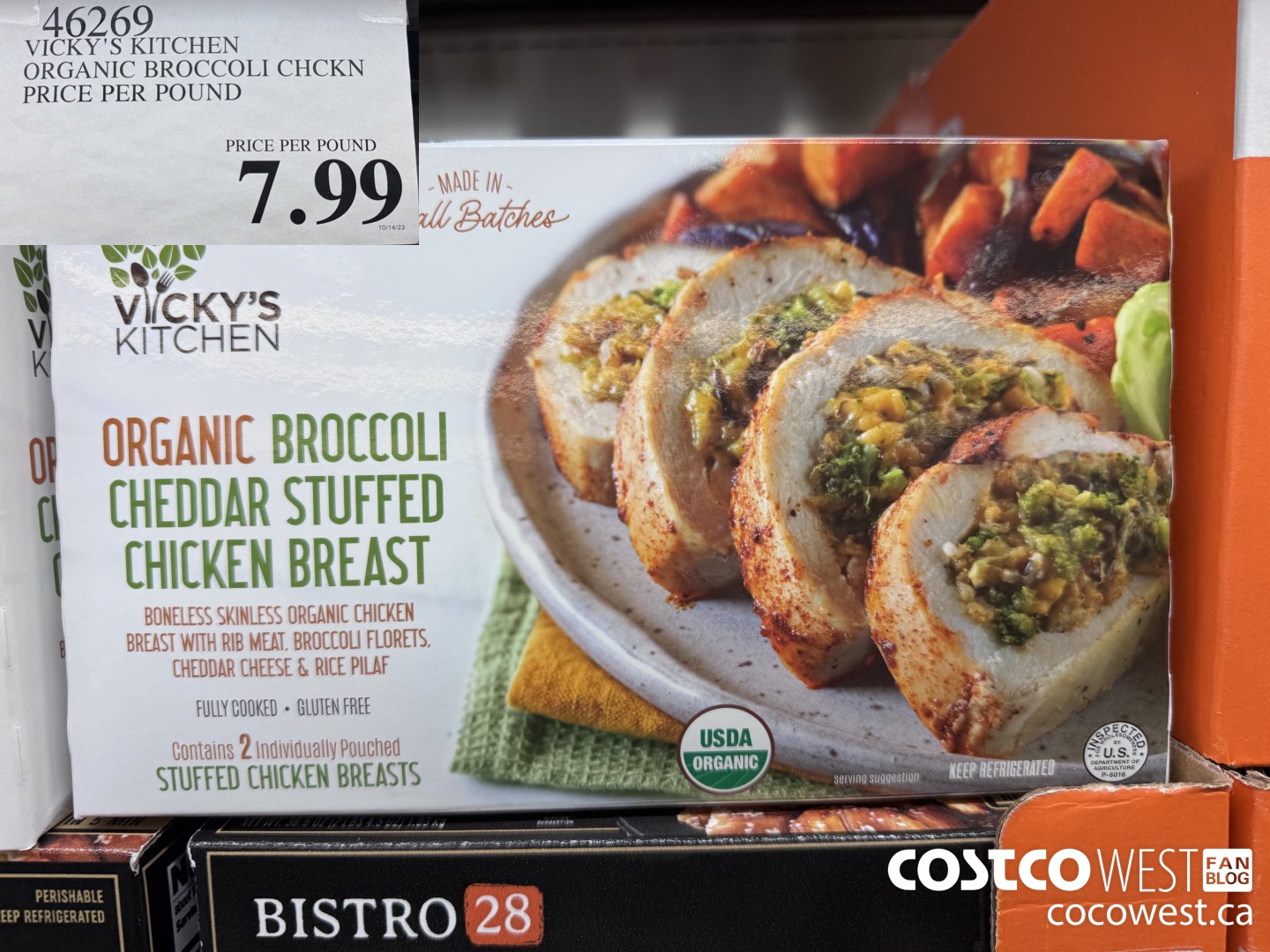 46269 VICKY'S KITCHEN ORGANIC BROCCOLI CHCKN PRICE PER POUND $7.99