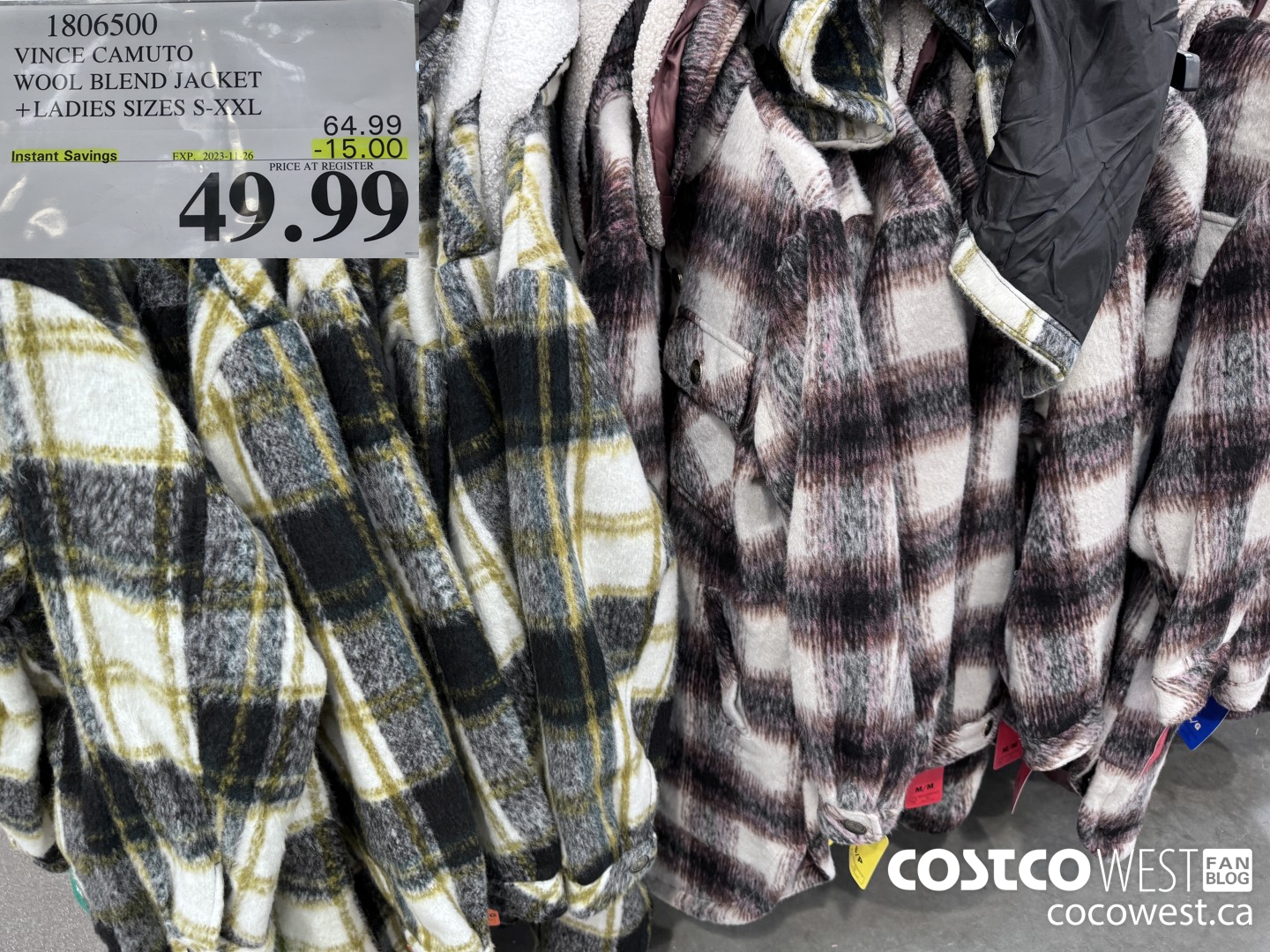 1806500 VINCE CAMUTO WOOL BLEND JACKET LADIES SIZES S-XXL ($15.00 INSTANT SAVINGS EXPIRES ON 2023-11-26) $49.99