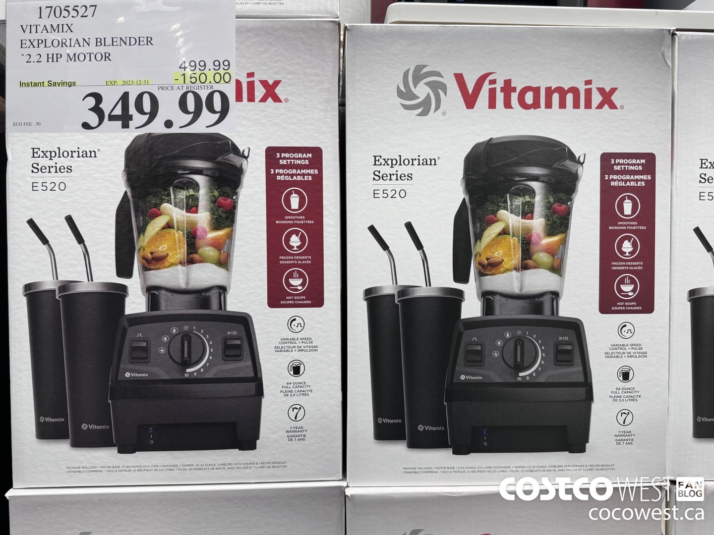 1705527 VITAMIX EXPLORIAN BLENDER 2.2 HP MOTOR ($150.00 INSTANT SAVINGS EXPIRES ON 2023-12-31) $349.99